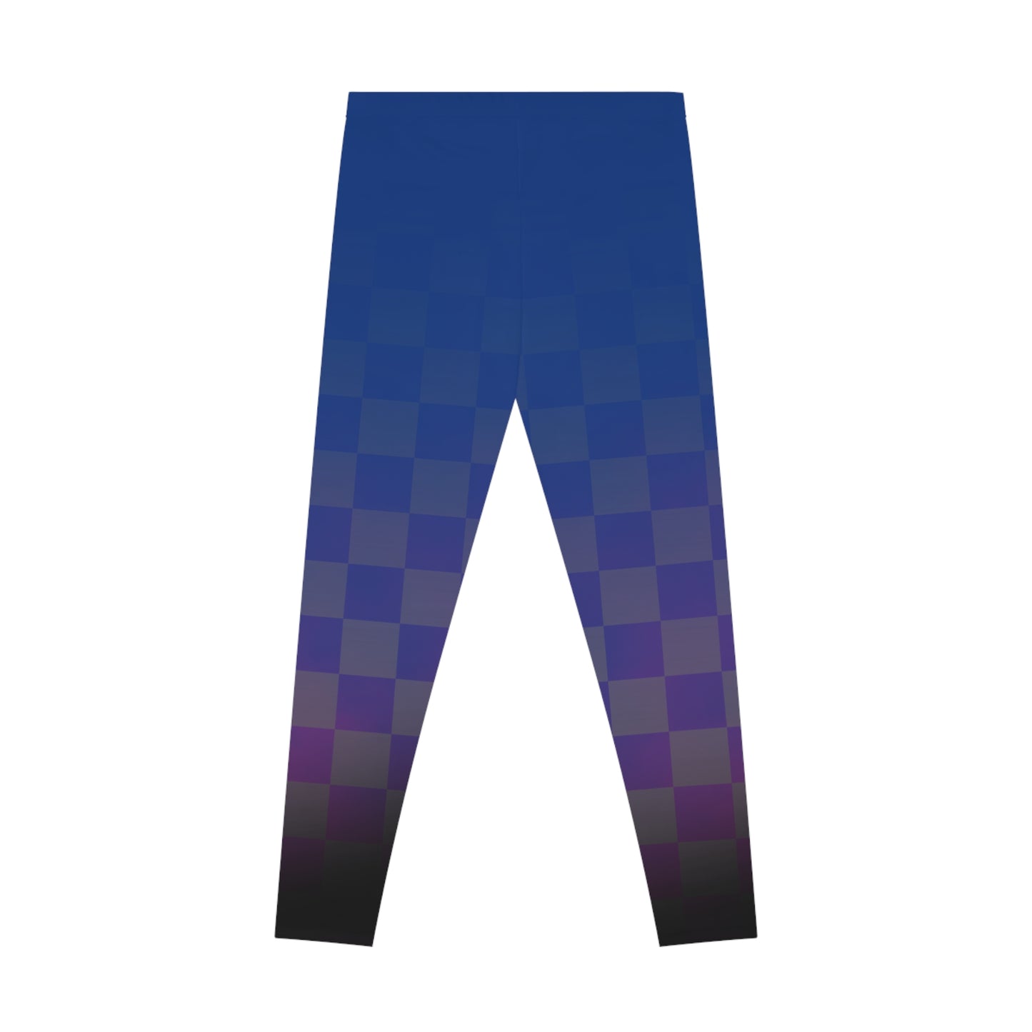 Checker-Blue Stretchy Leggings (AOP)