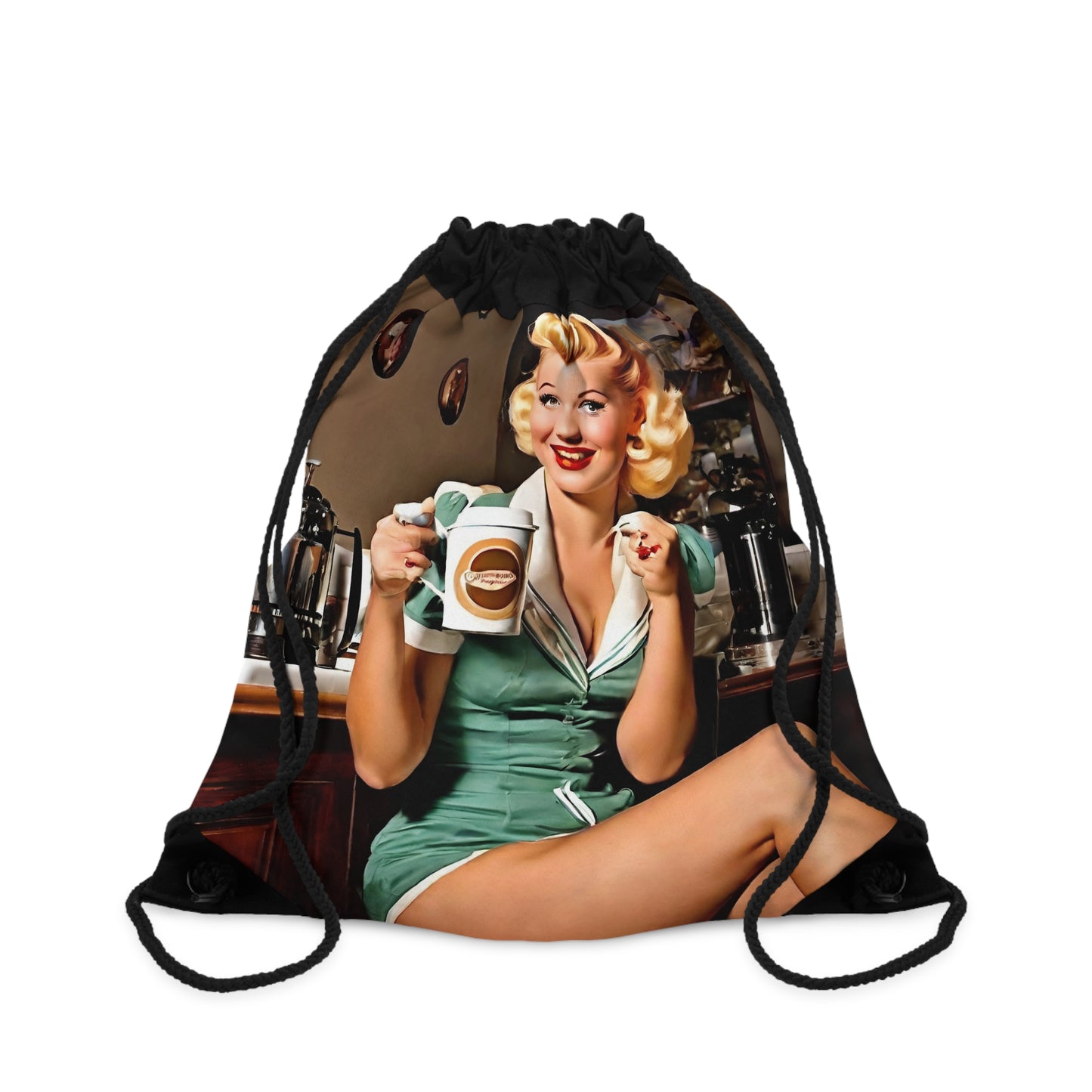 Vintage Ladies Drawstring Bag