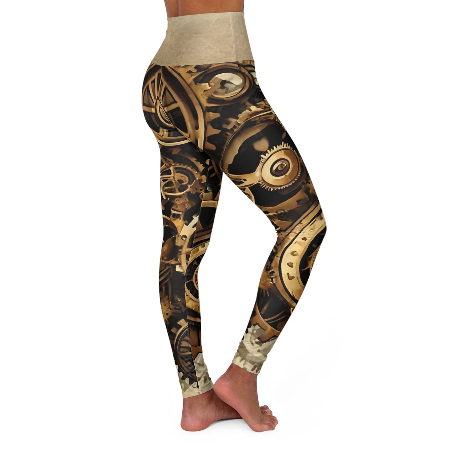 SteamPunk ~High Waisted Yoga Leggings (AOP)