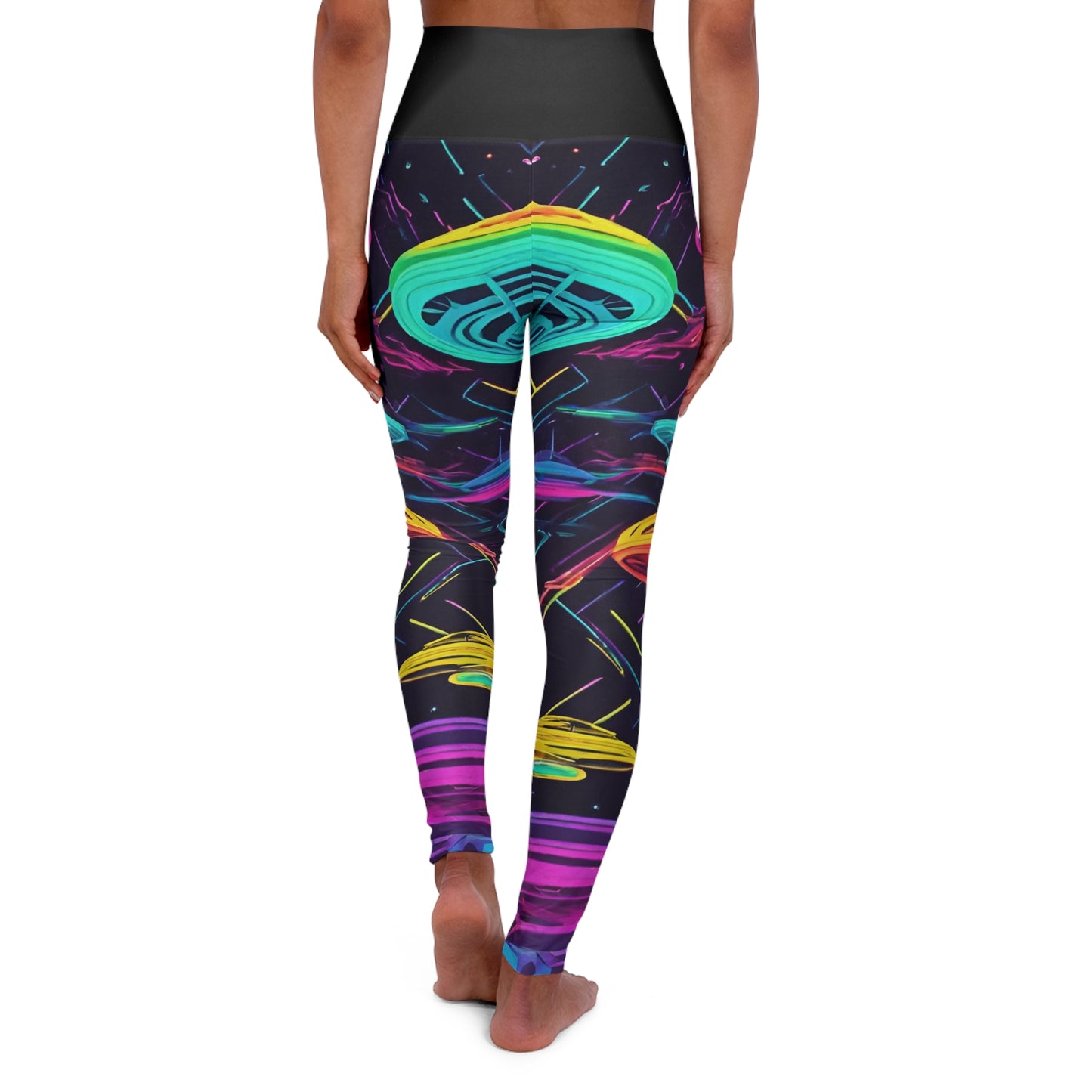 UFO ~High Waisted Yoga Leggings (AOP)