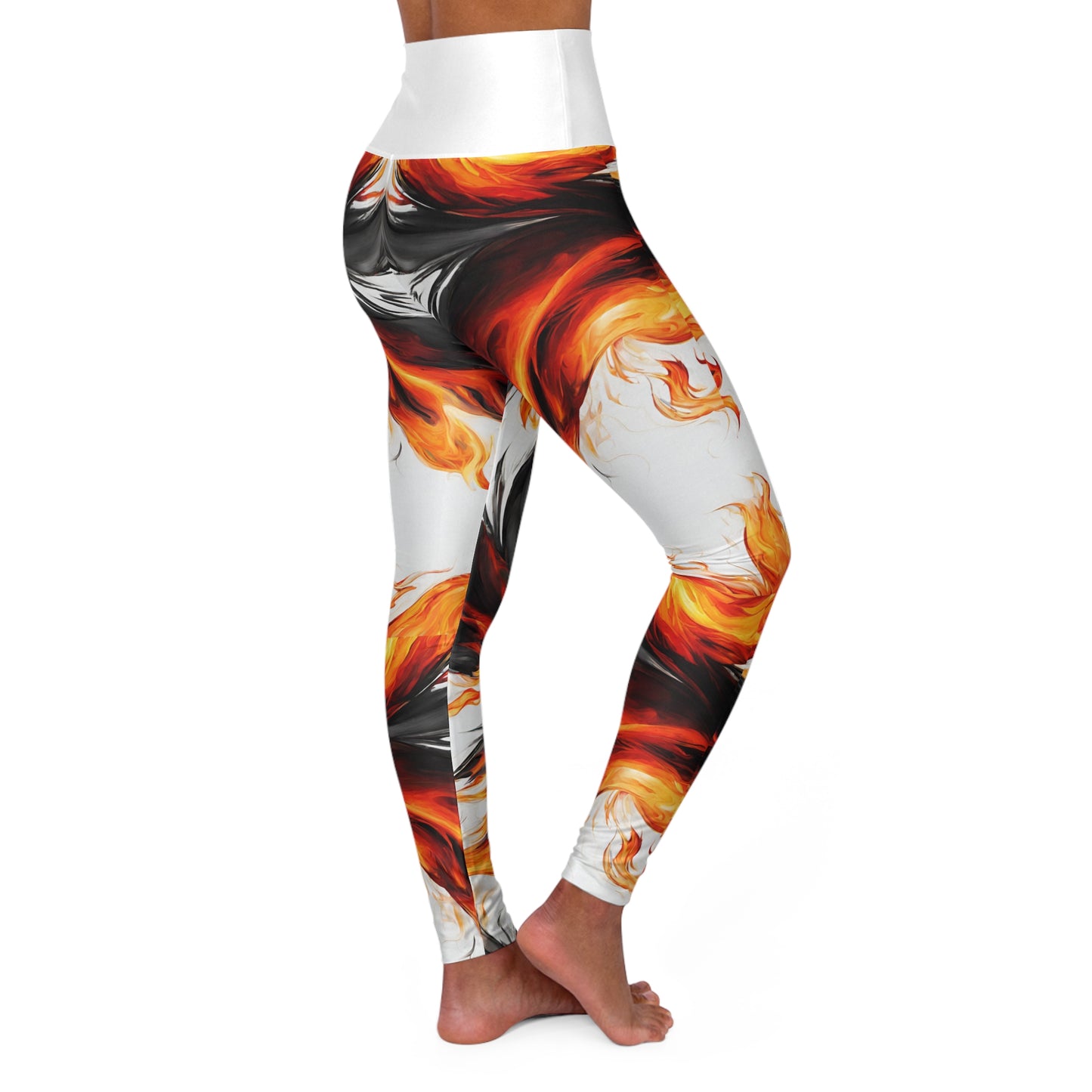 Burn'n ~High Waisted Yoga Leggings (AOP)