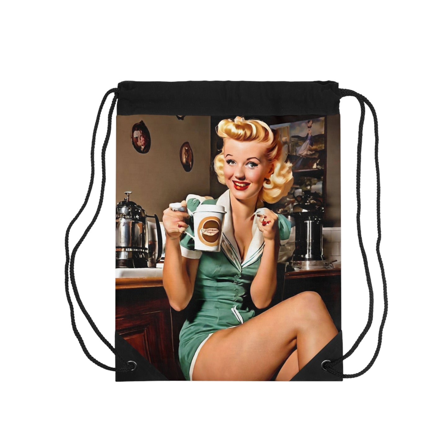 Vintage Ladies Drawstring Bag