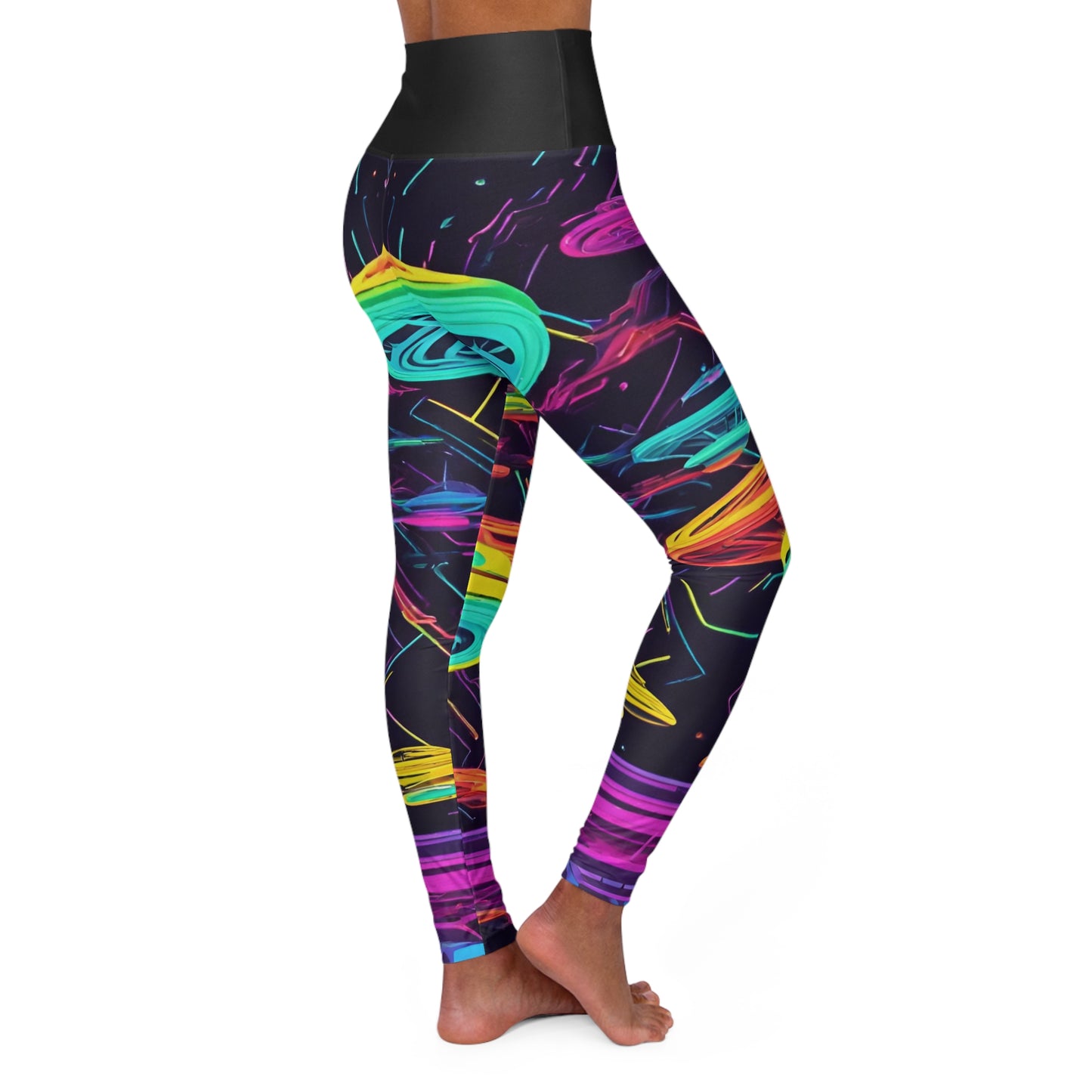 UFO ~High Waisted Yoga Leggings (AOP)