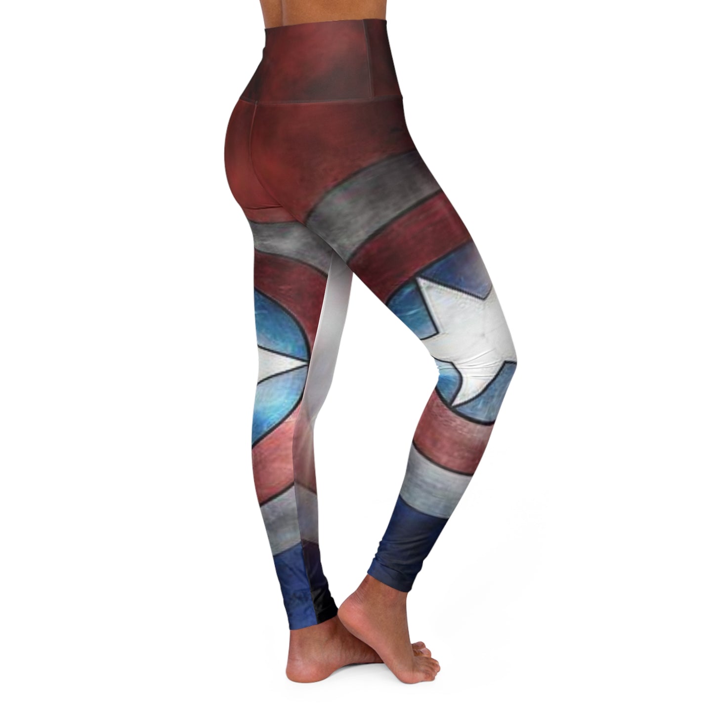 The Shield - High Waisted Yoga Leggings (AOP)