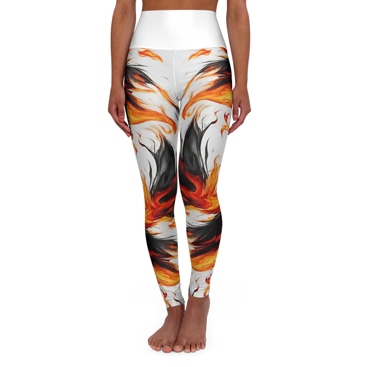 Burn'n ~High Waisted Yoga Leggings (AOP)