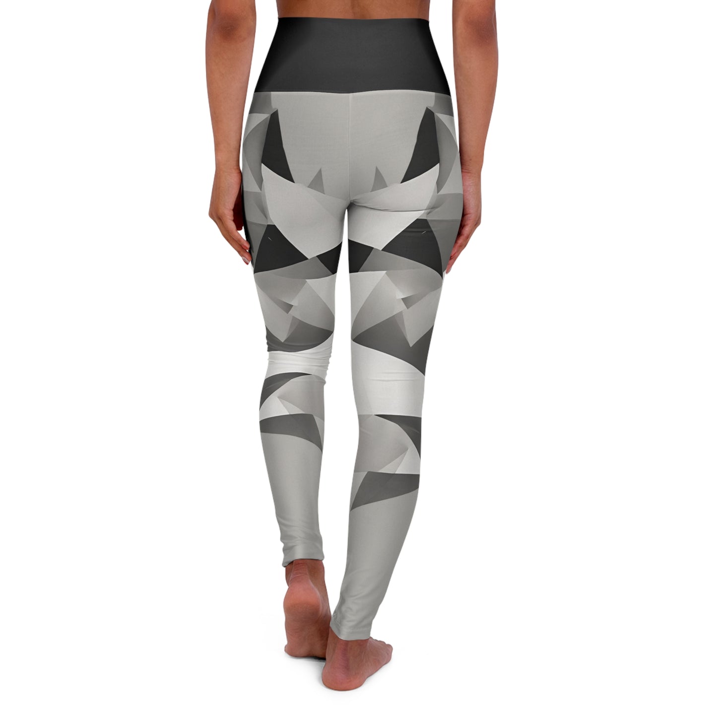 GeoBlack ~High Waisted Yoga Leggings (AOP)