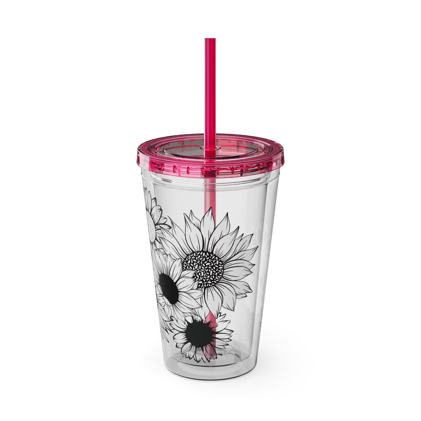 Sunflower Sunsplash ~Tumbler with Straw, 16oz