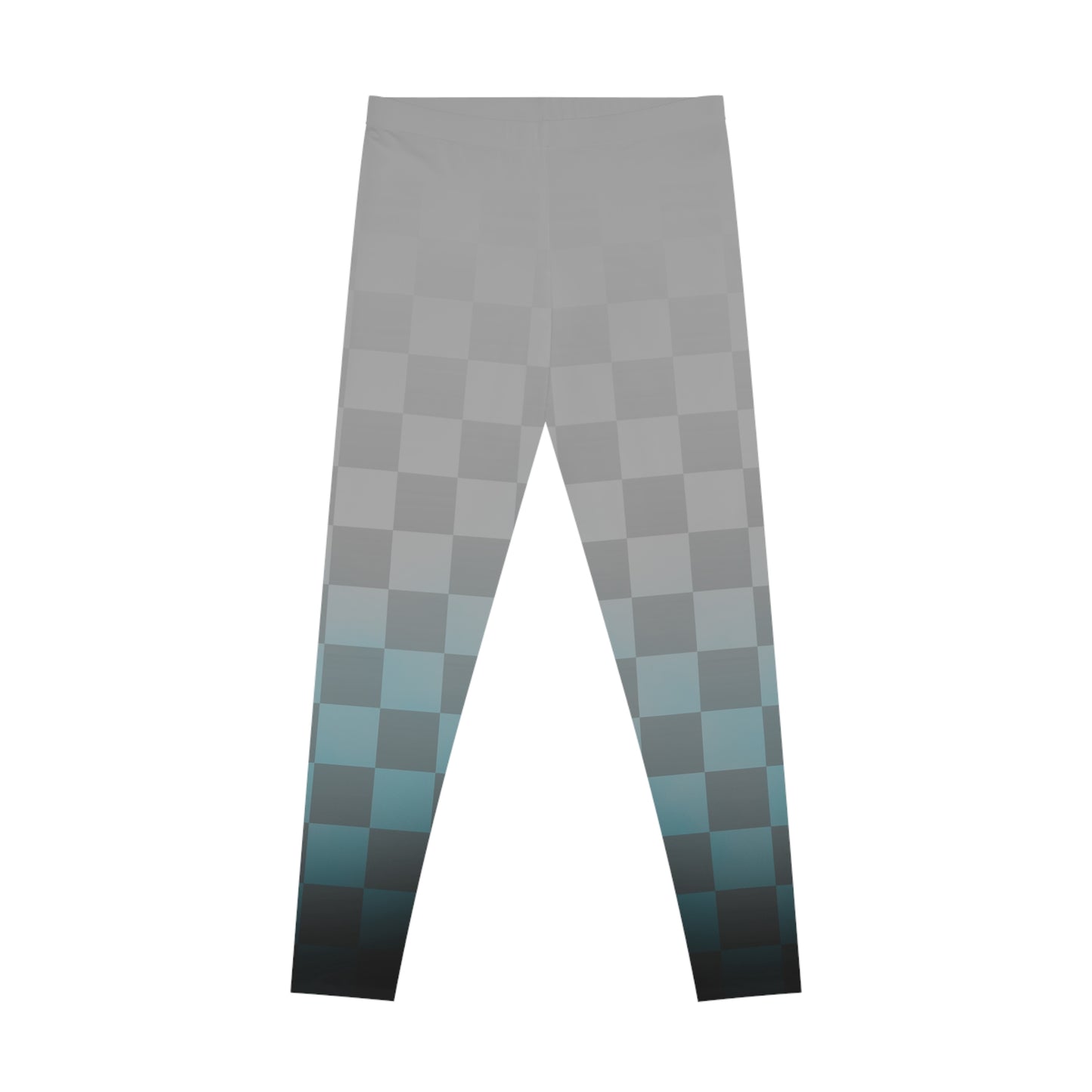 Checker-Grey Stretchy Leggings (AOP)