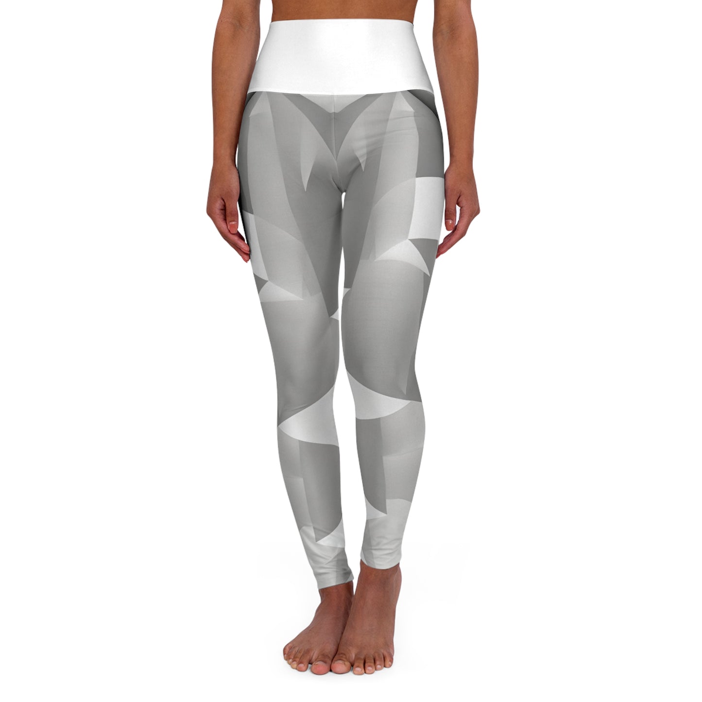 GeoGray ~High Waisted Yoga Leggings (AOP)