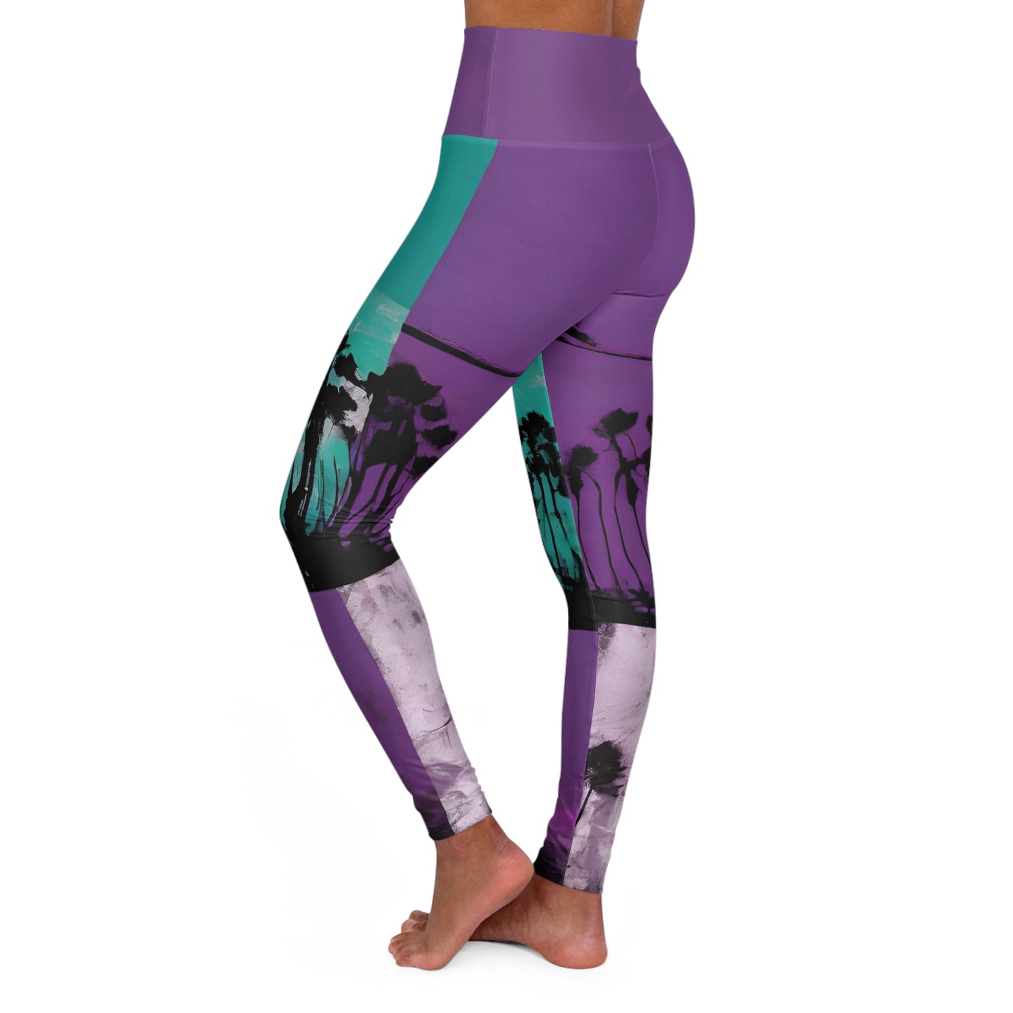 Tropic Vibe ~High Waisted Yoga Leggings (AOP)