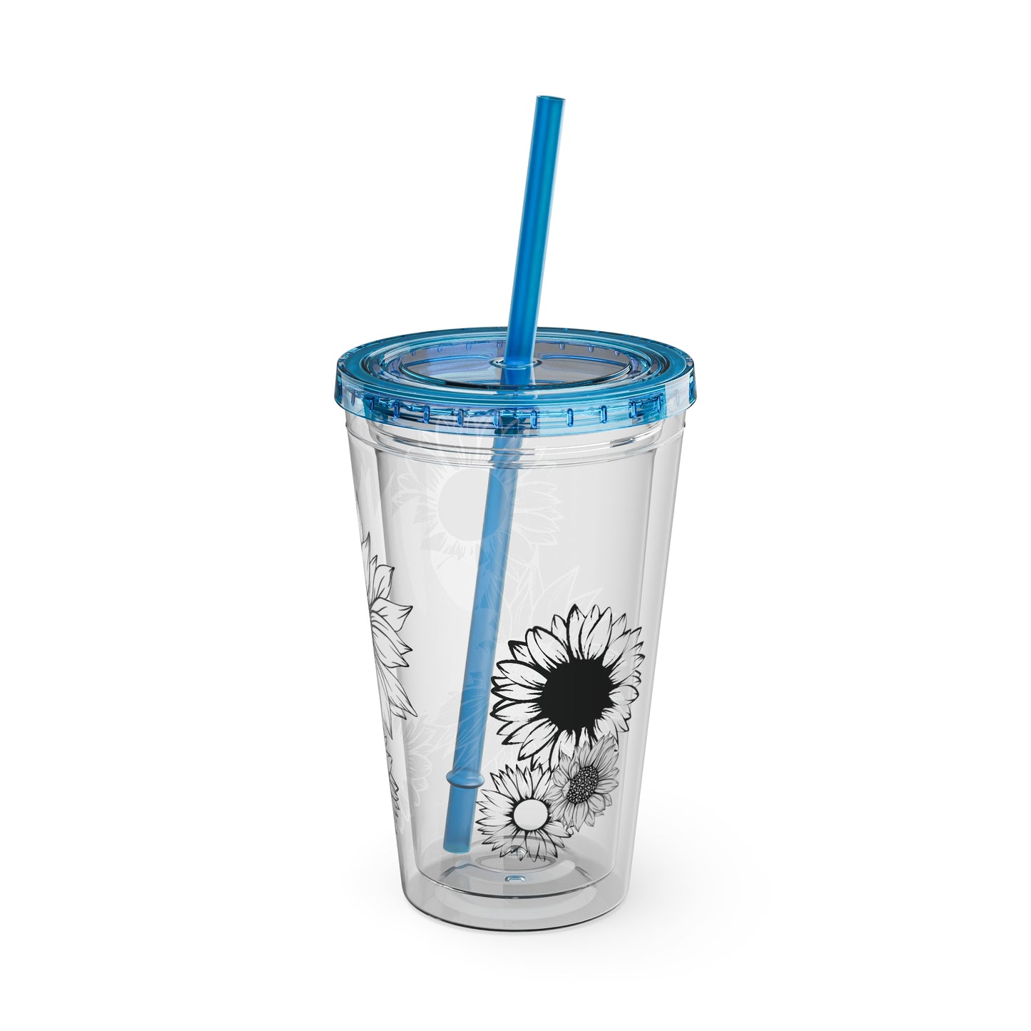 Sunflower Sunsplash ~Tumbler with Straw, 16oz