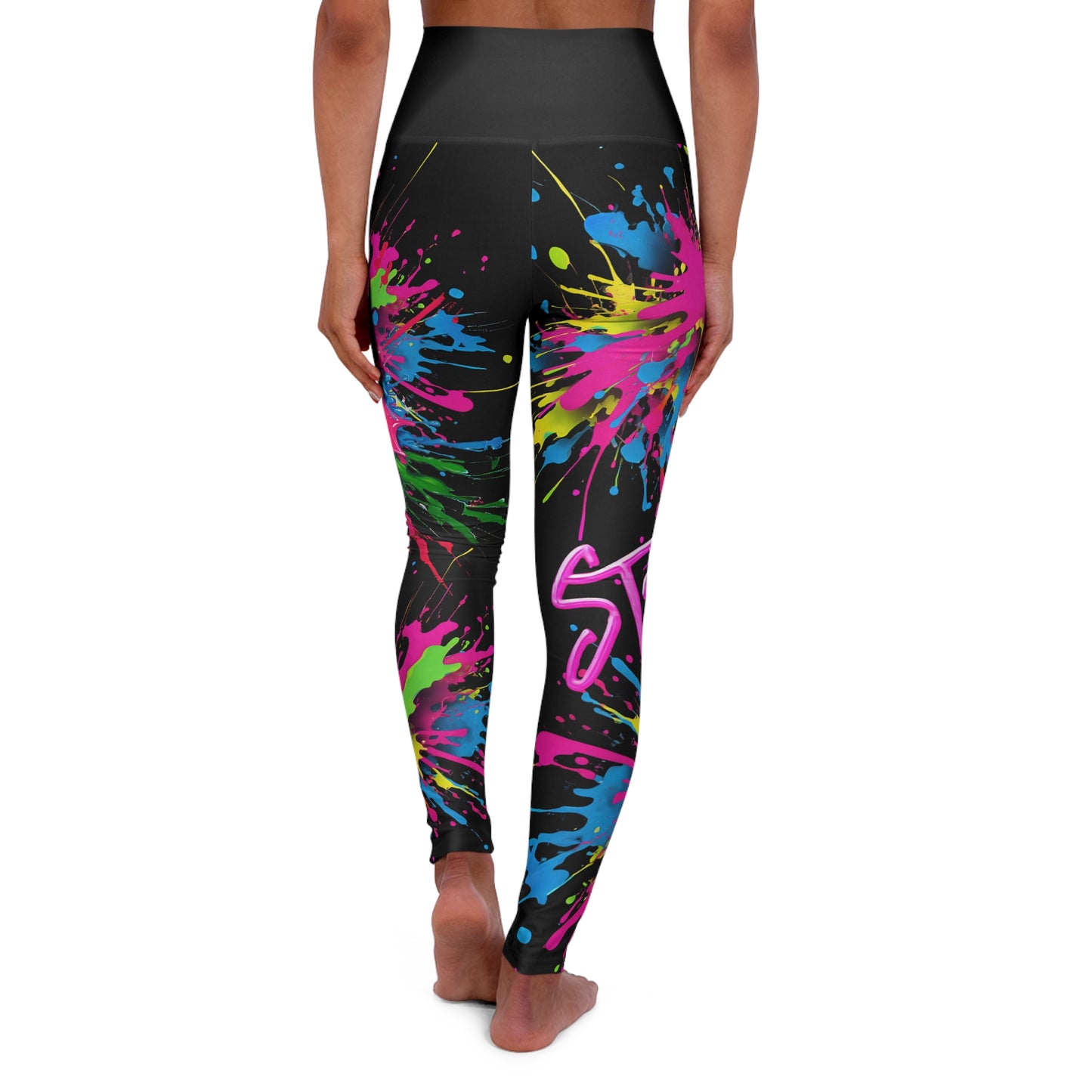 Strong GB- High Waisted Yoga Leggings (AOP)