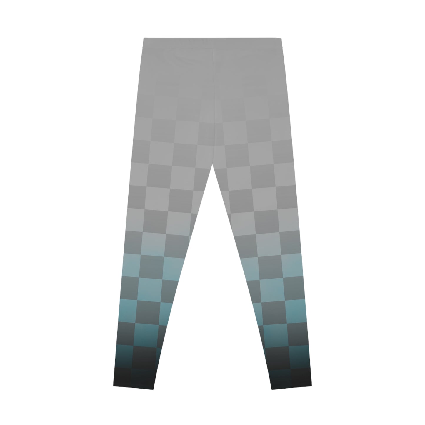 Checker-Grey Stretchy Leggings (AOP)