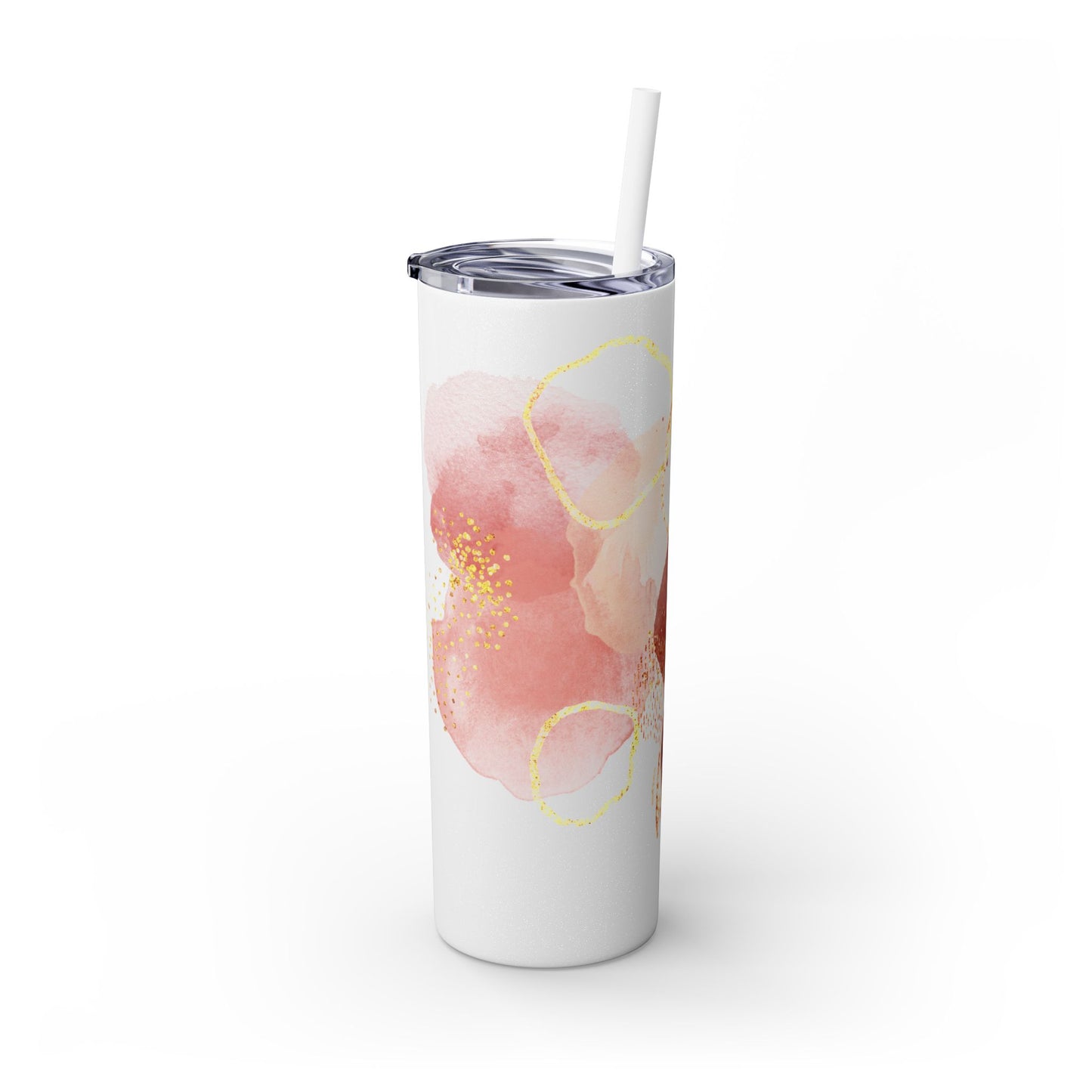 Rose ~Skinny Tumbler with Straw, 20oz