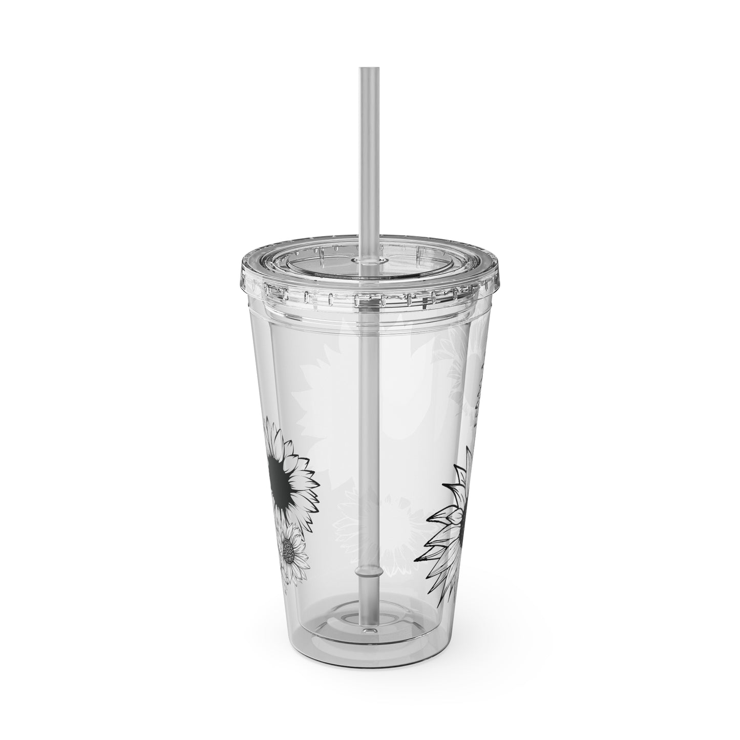 Sunflower Sunsplash ~Tumbler with Straw, 16oz