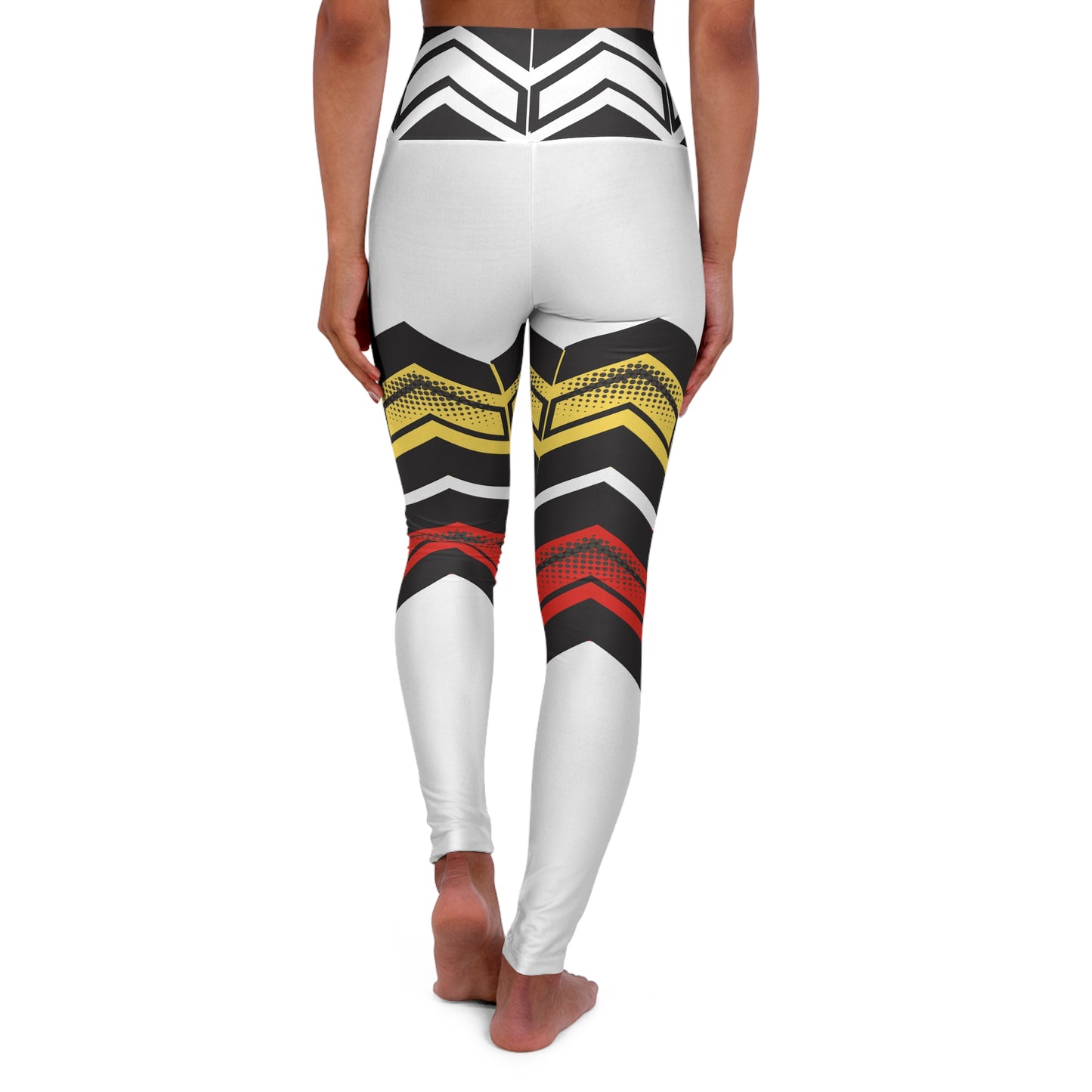 Warrior White ~High Waisted Yoga Leggings (AOP)
