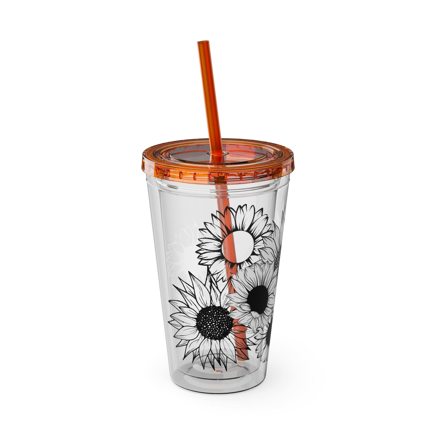 Sunflower Sunsplash ~Tumbler with Straw, 16oz