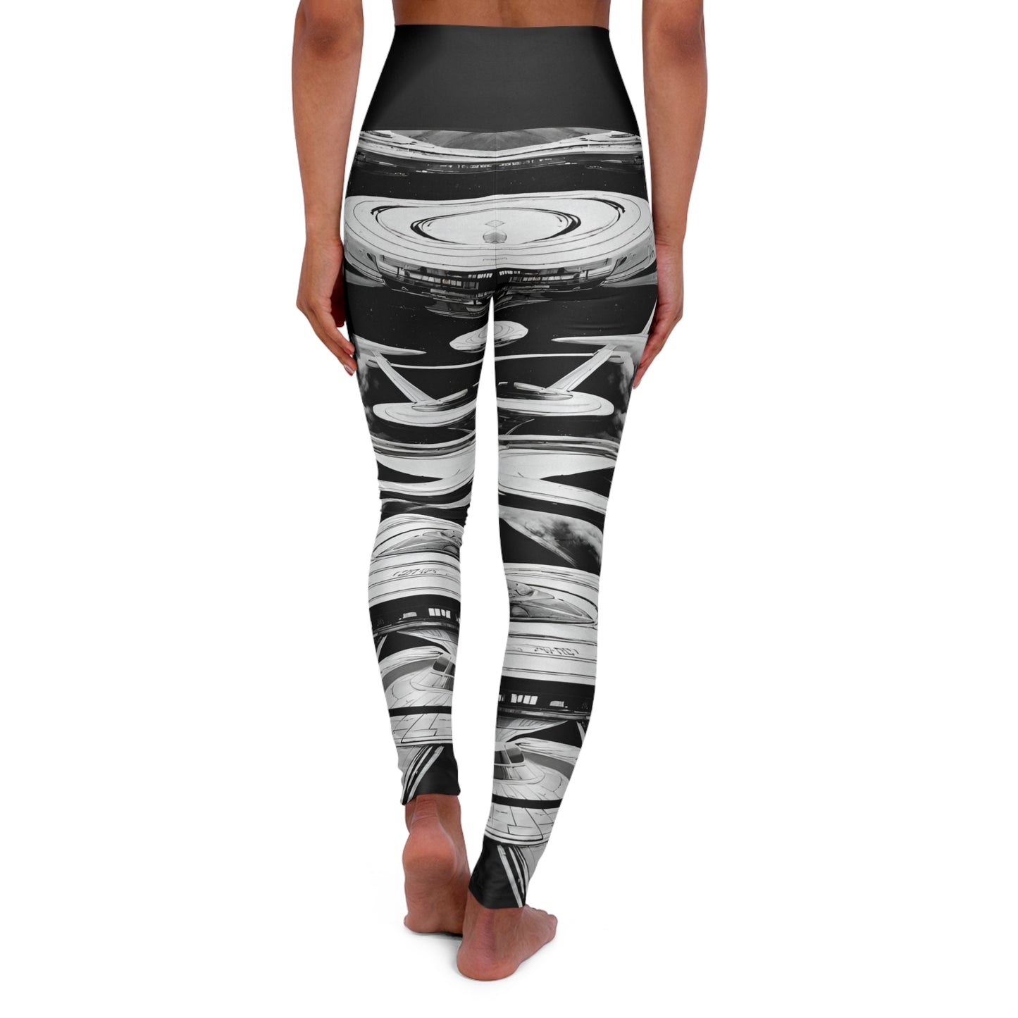 UFO BW ~High Waisted Yoga Leggings (AOP)