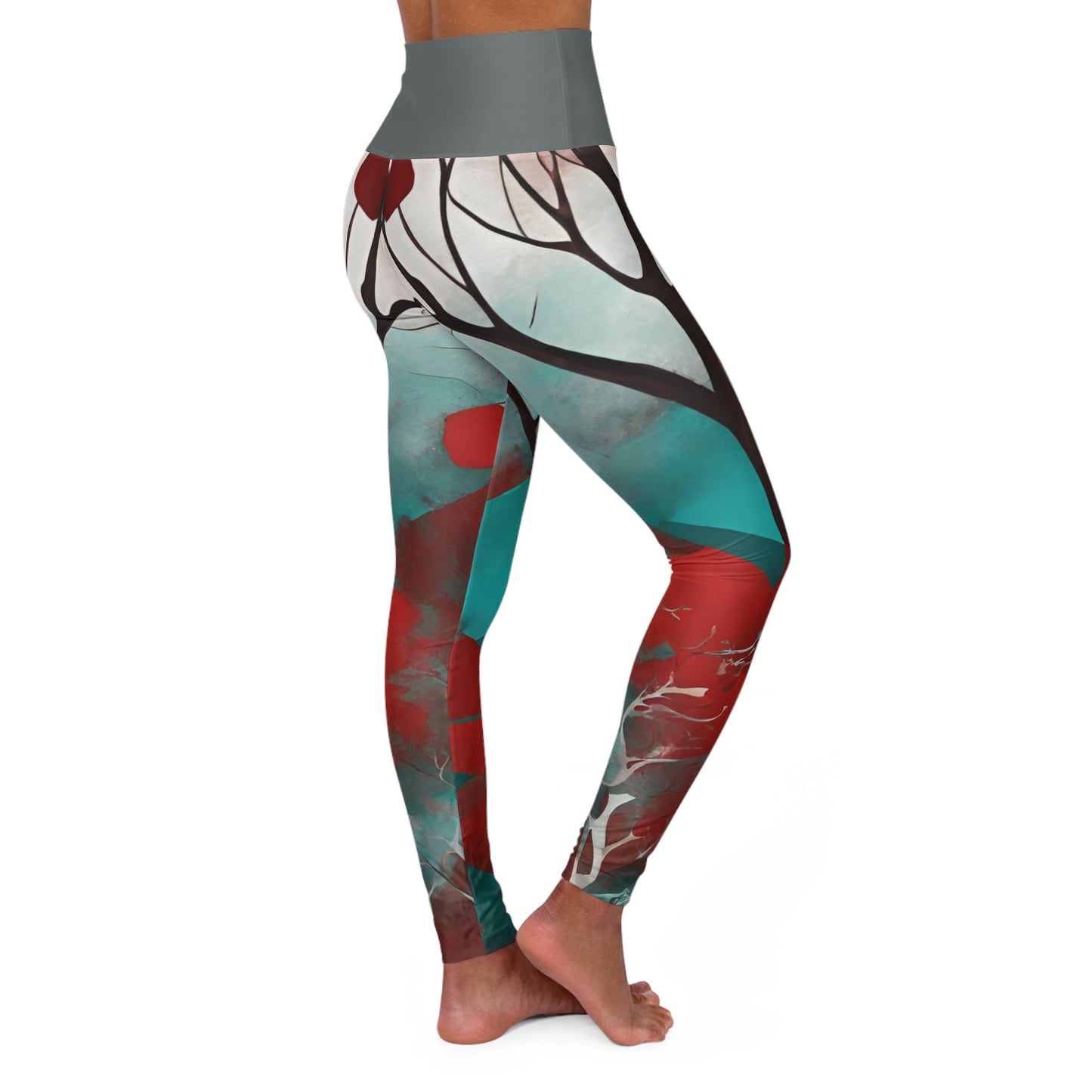 Deep Forest -High Waisted Yoga Leggings (AOP)