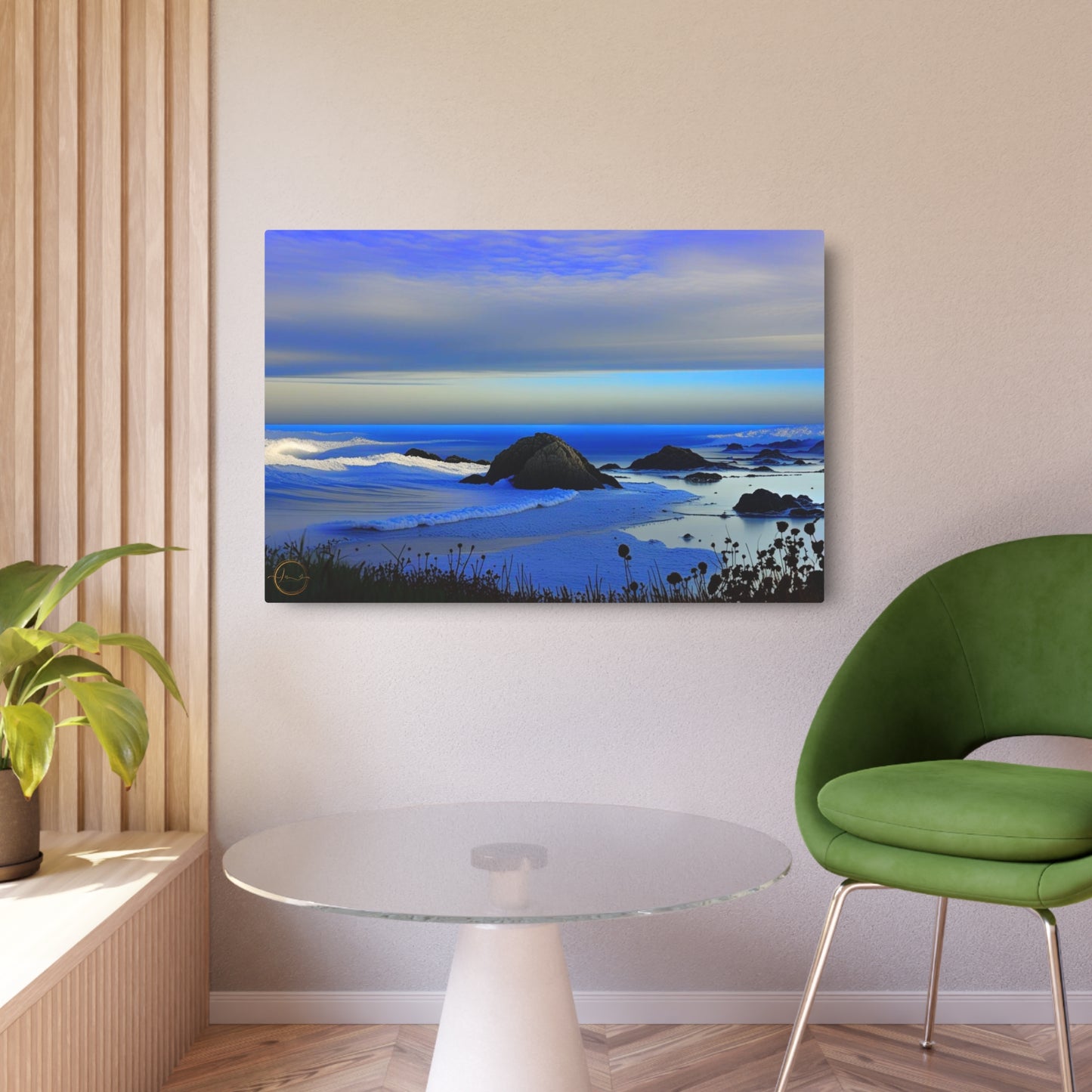 Deep Blue-Metal Art Sign