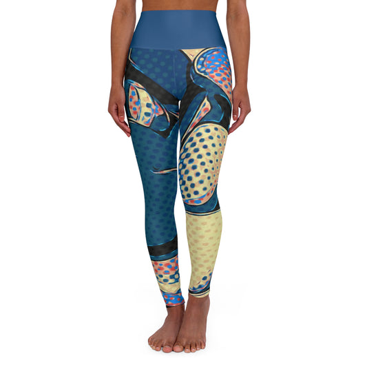 Retro Heart - High Waisted Yoga Leggings (AOP)