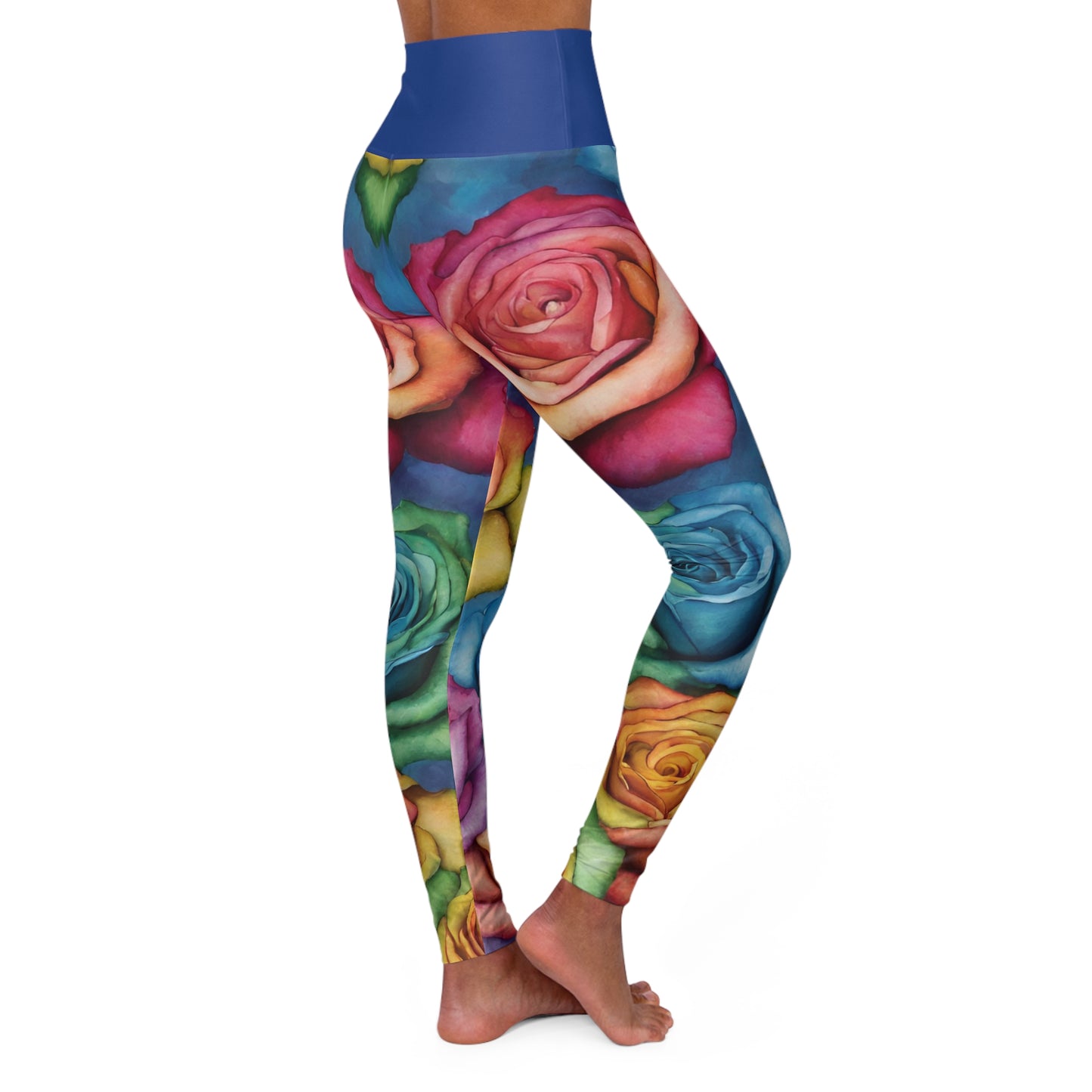 Roses ~High Waisted Yoga Leggings (AOP)