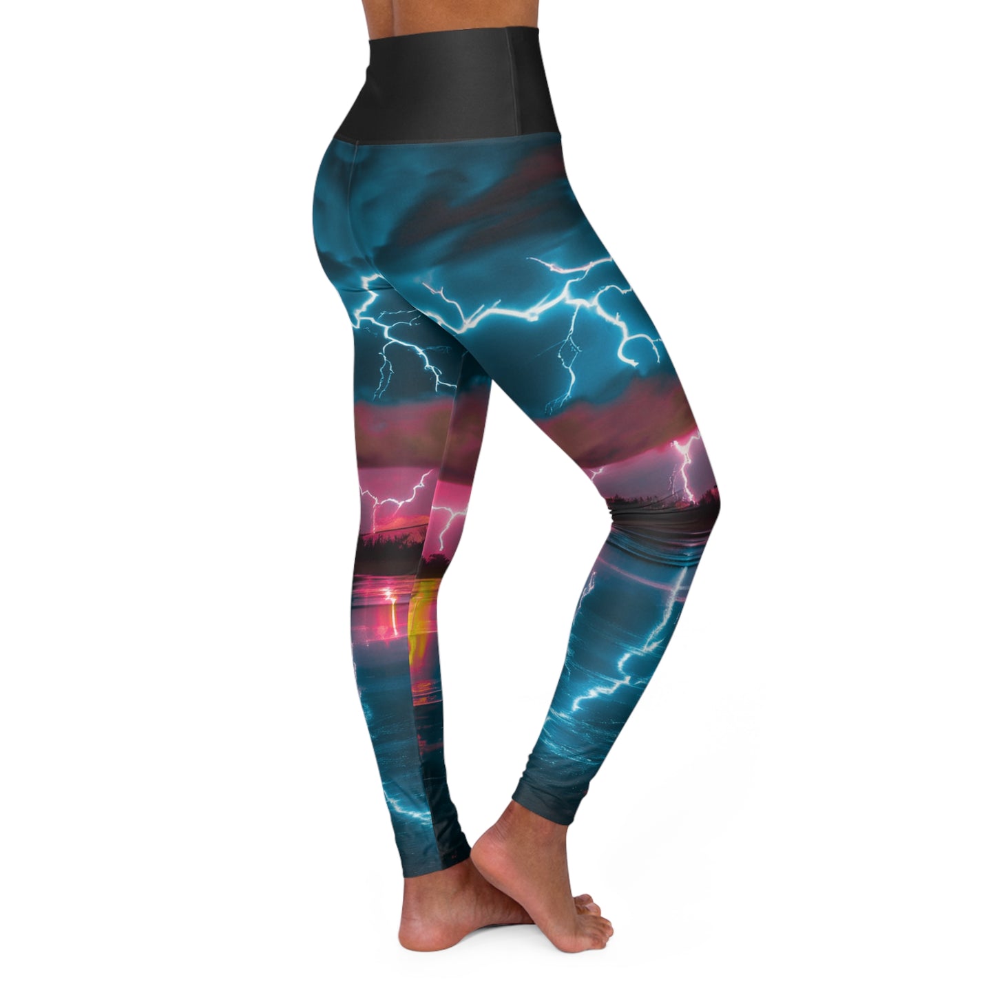 Energy High Waisted Yoga Leggings (AOP)
