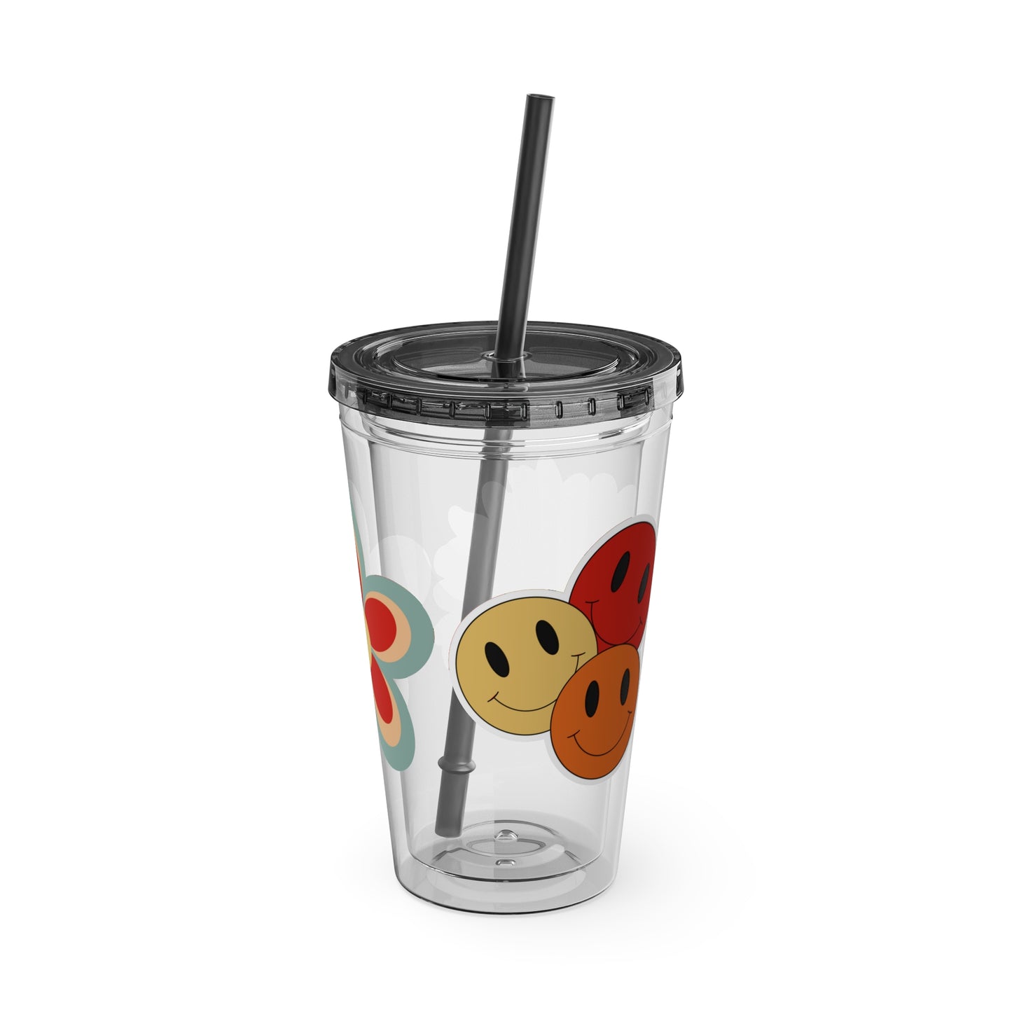 Retro Sunsplash ~Tumbler with Straw, 16oz