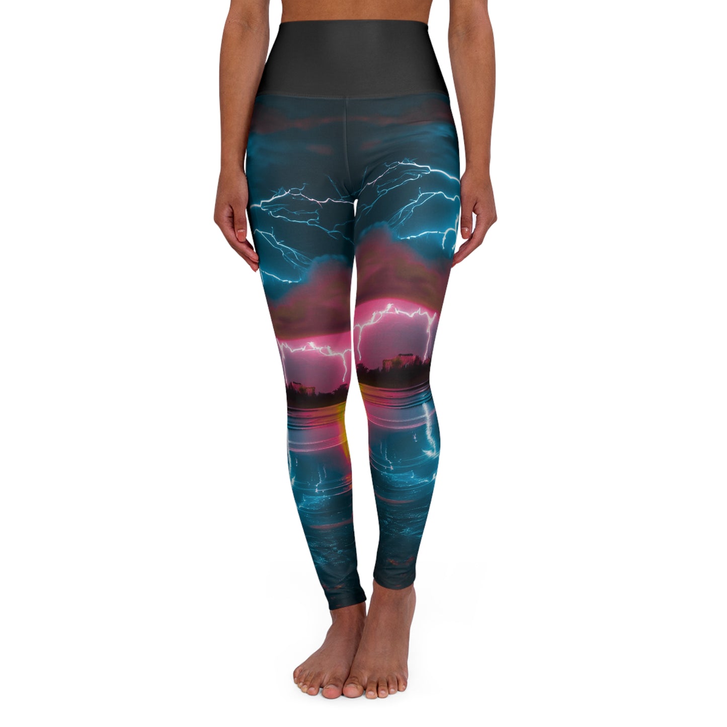 Energy High Waisted Yoga Leggings (AOP)