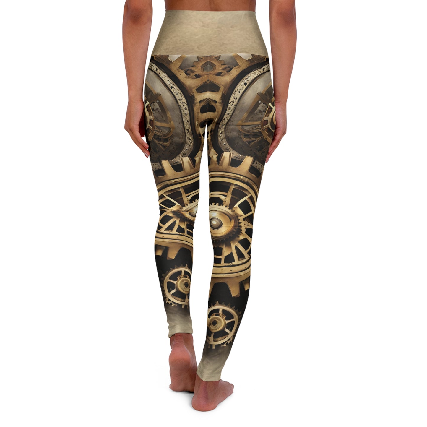 Geared ~High Waisted Yoga Leggings (AOP)