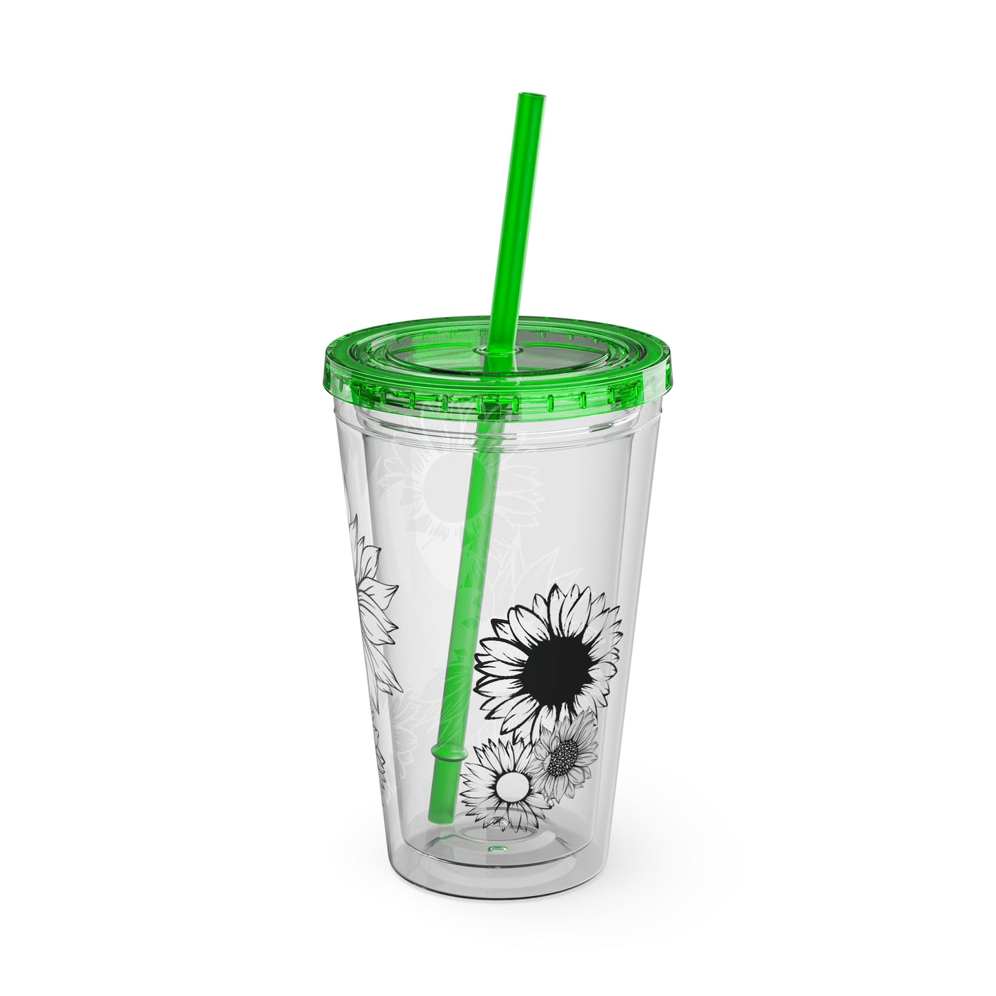 Sunflower Sunsplash ~Tumbler with Straw, 16oz