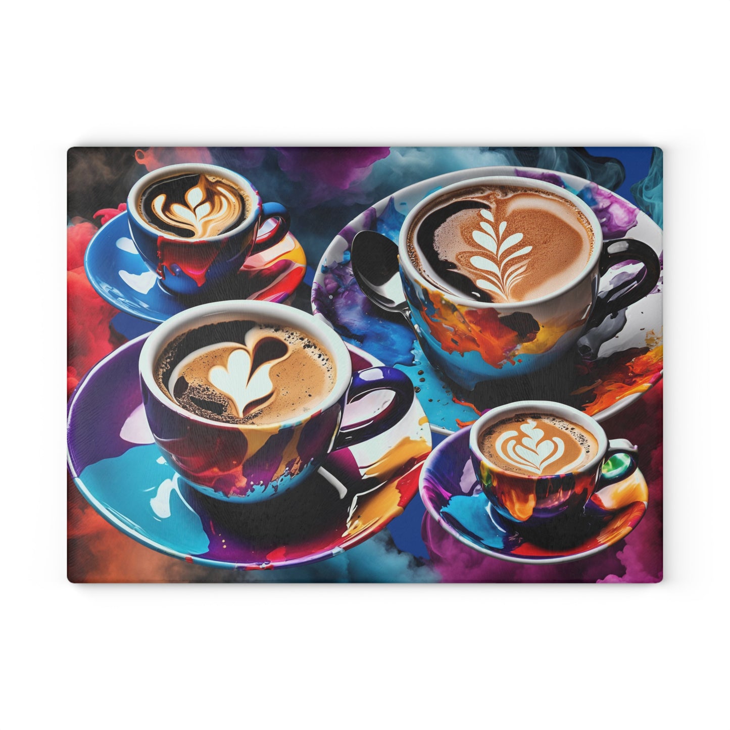 Splash of Coffee (Glass Cutting Board)