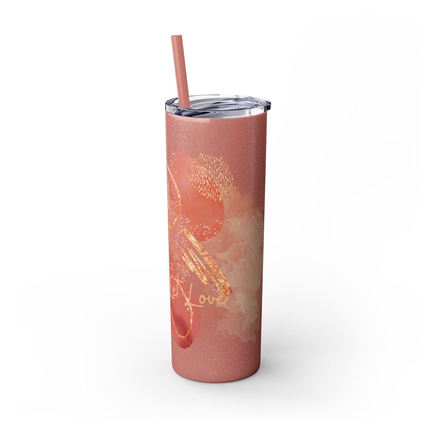 Rose ~Skinny Tumbler with Straw, 20oz