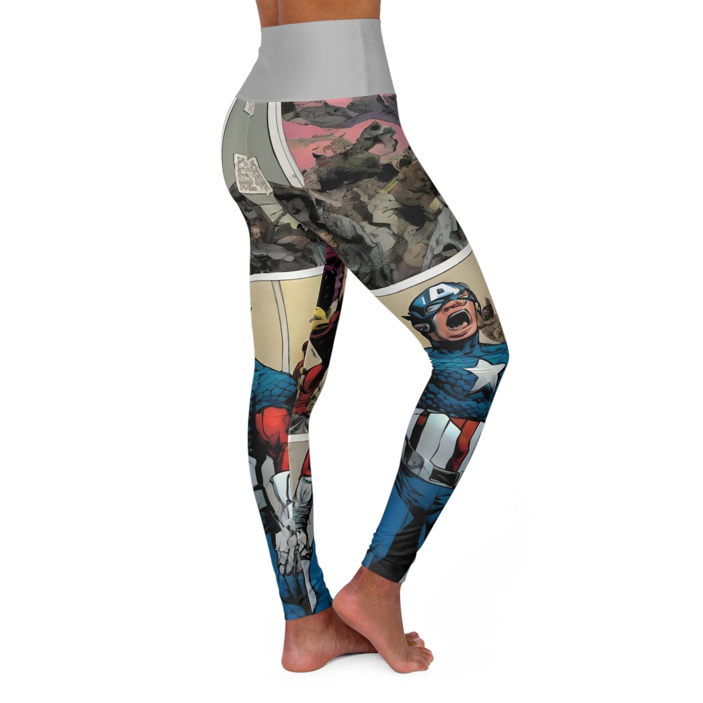 Comic Avenge ~High Waisted Yoga Leggings (AOP)