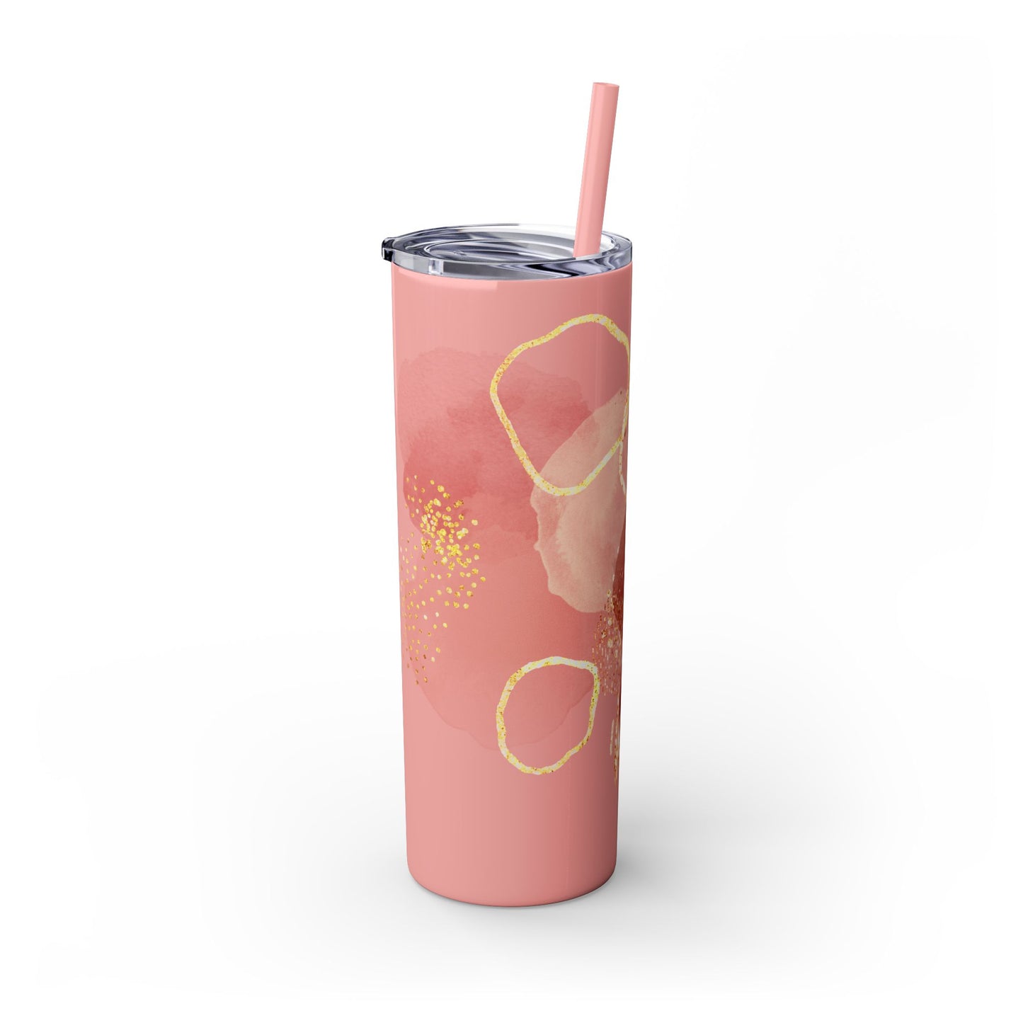Rose ~Skinny Tumbler with Straw, 20oz