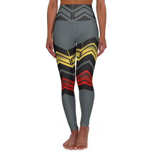 Warrior Grey ~High Waisted Yoga Leggings (AOP)