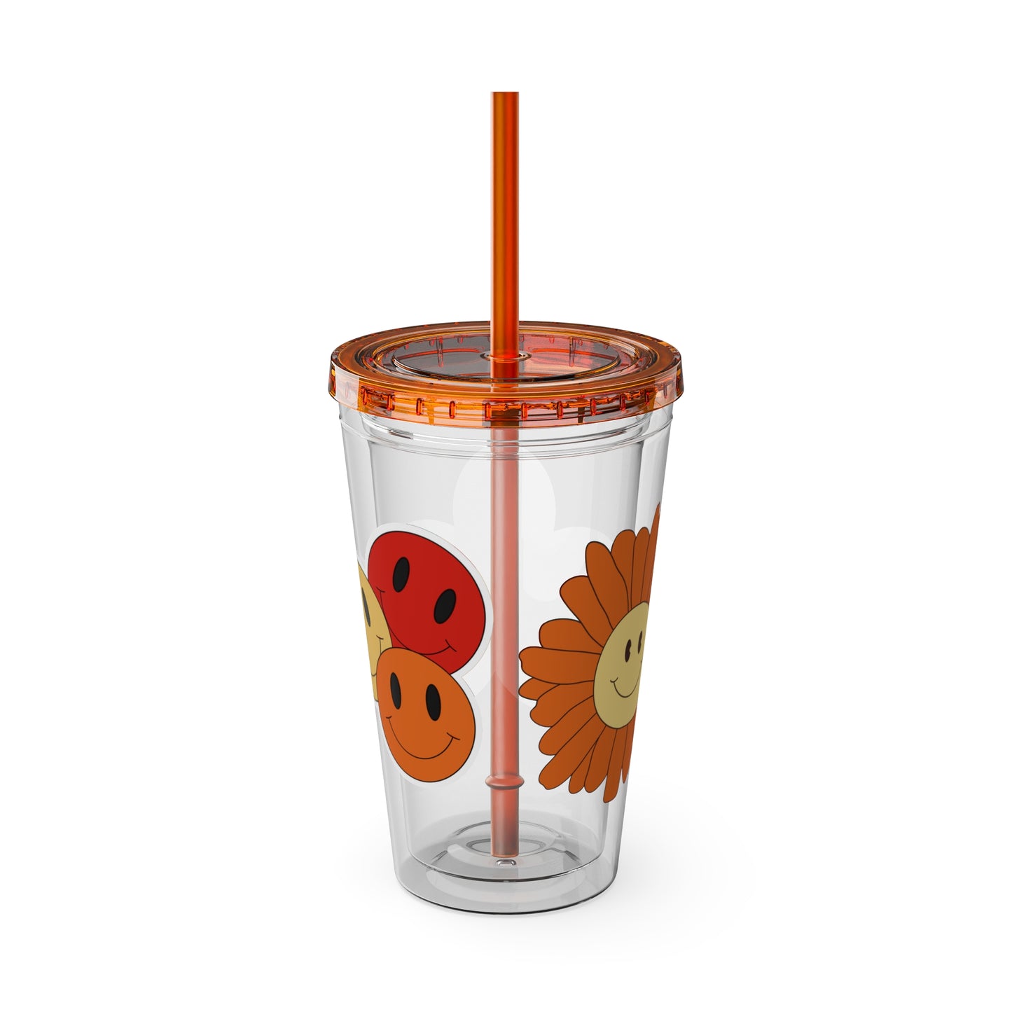 Retro Sunsplash ~Tumbler with Straw, 16oz