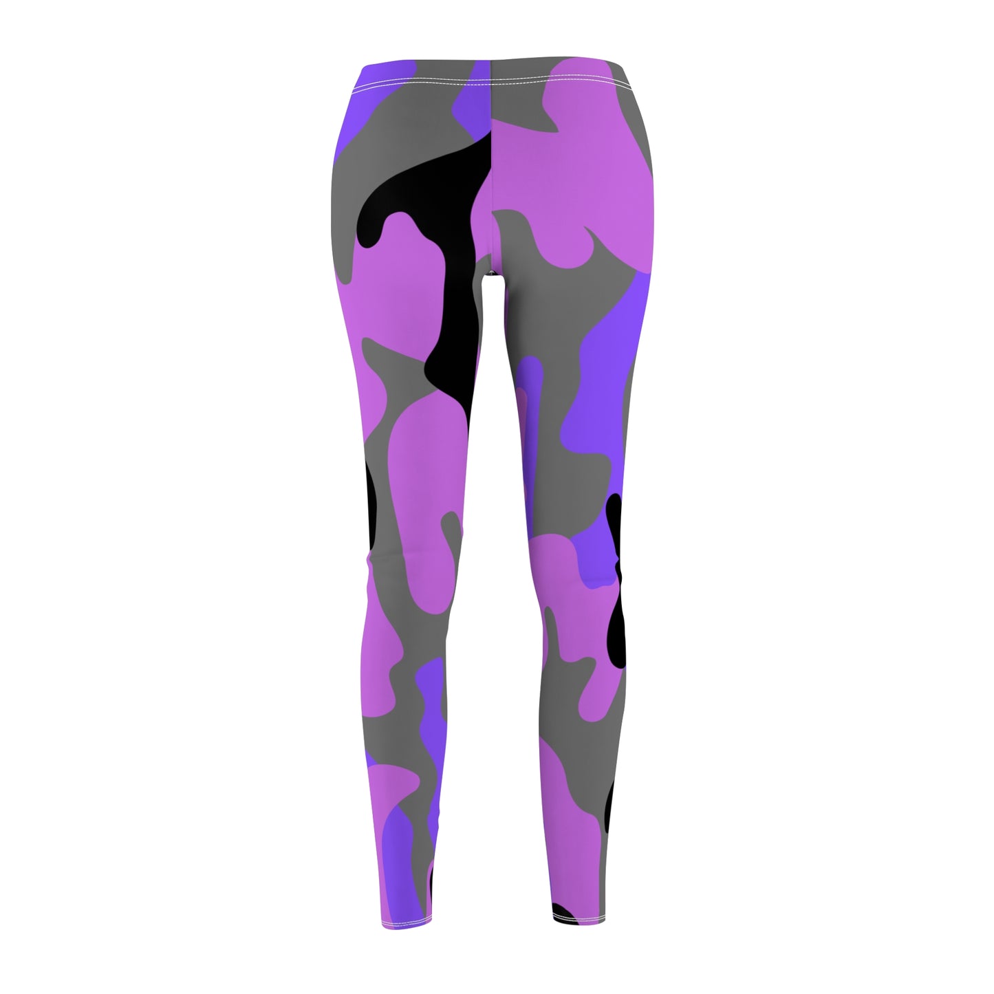 Purple Camo Women's Cut & Sew Casual Leggings