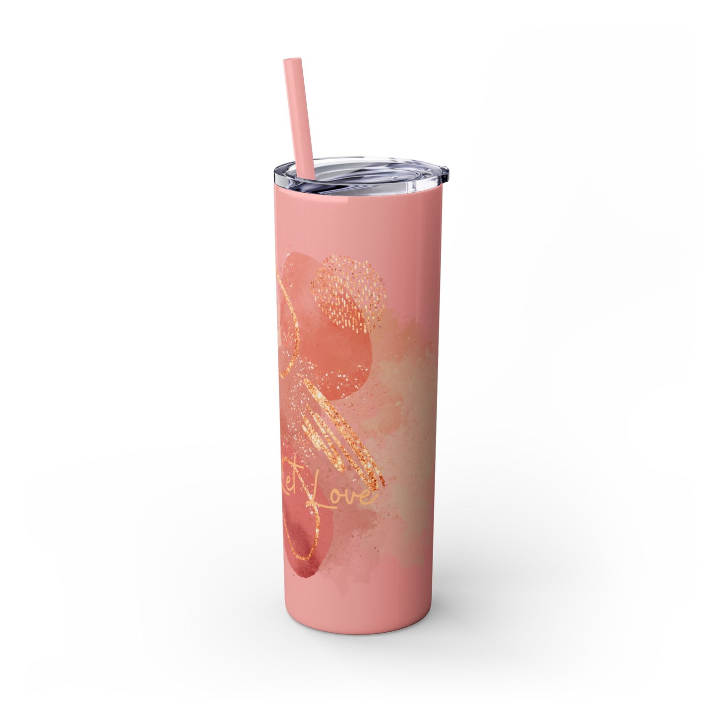 Rose ~Skinny Tumbler with Straw, 20oz