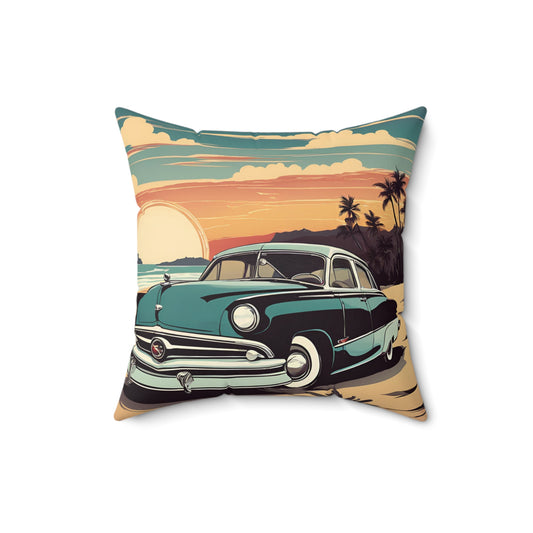 Sunset Cruise (Faux Suede Square Pillow)