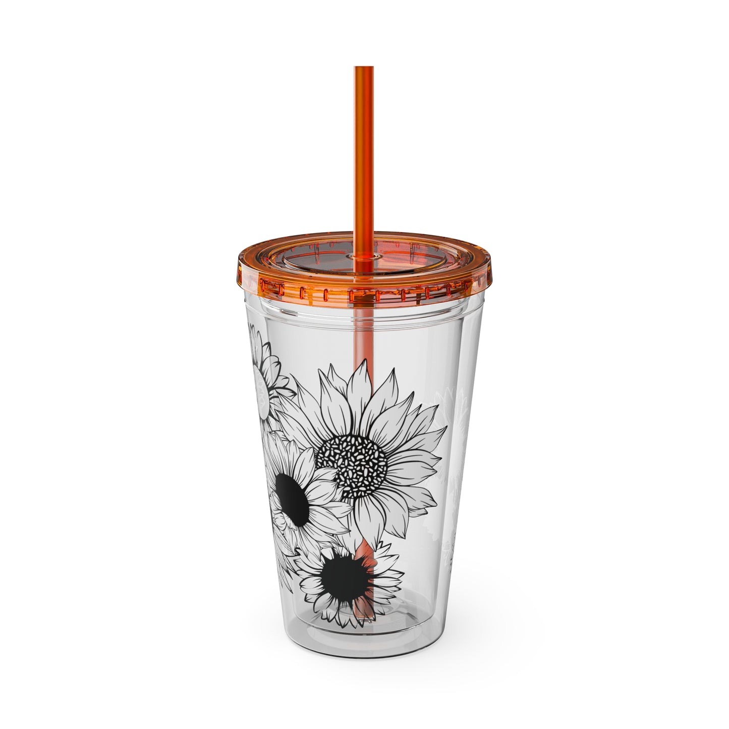 Sunflower Sunsplash ~Tumbler with Straw, 16oz