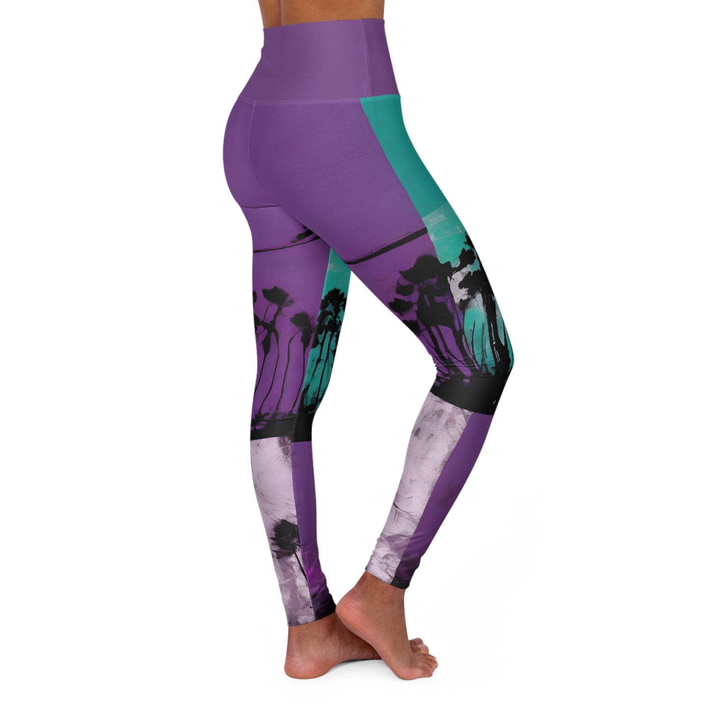 Tropic Vibe ~High Waisted Yoga Leggings (AOP)