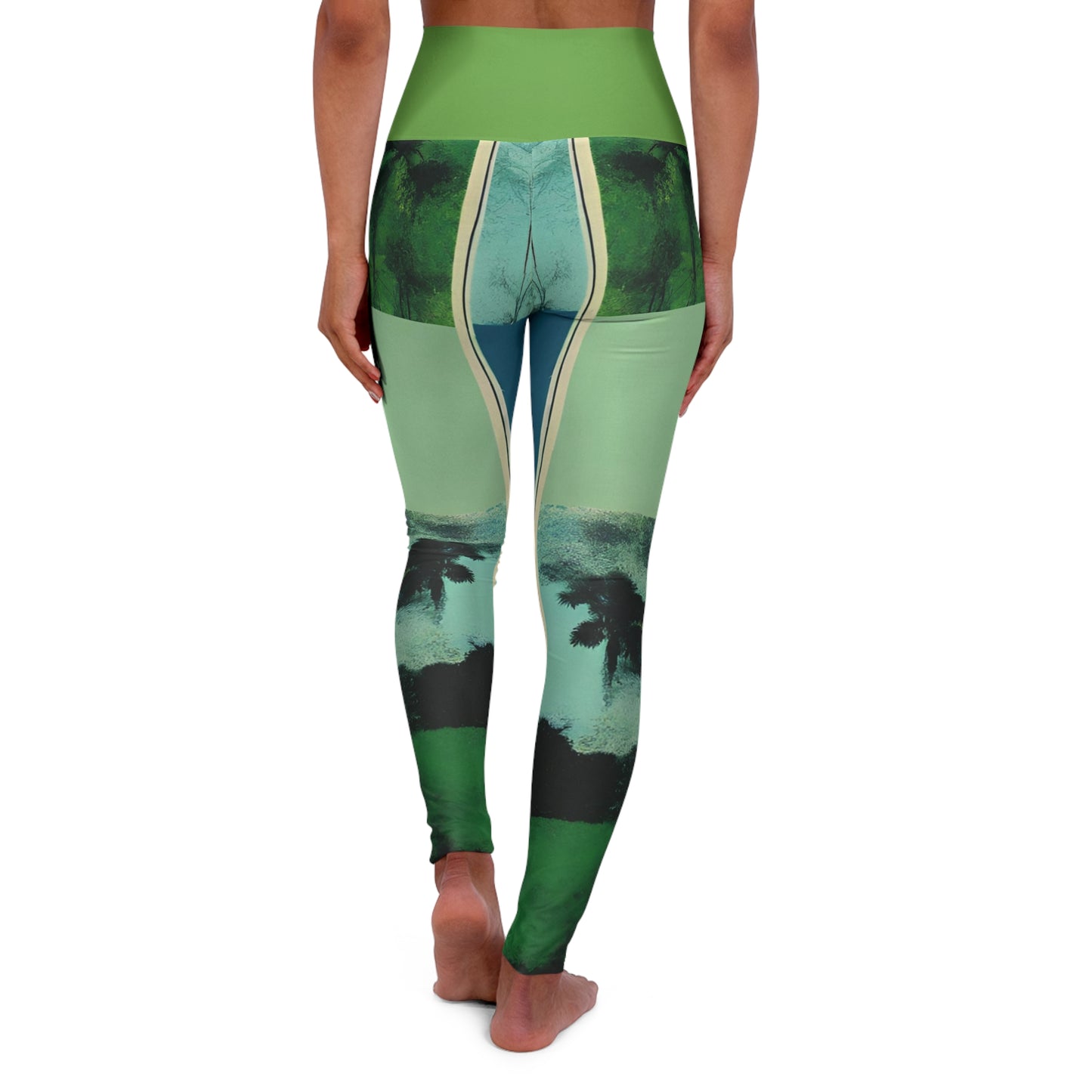 Nature Path ~High Waisted Yoga Leggings (AOP)