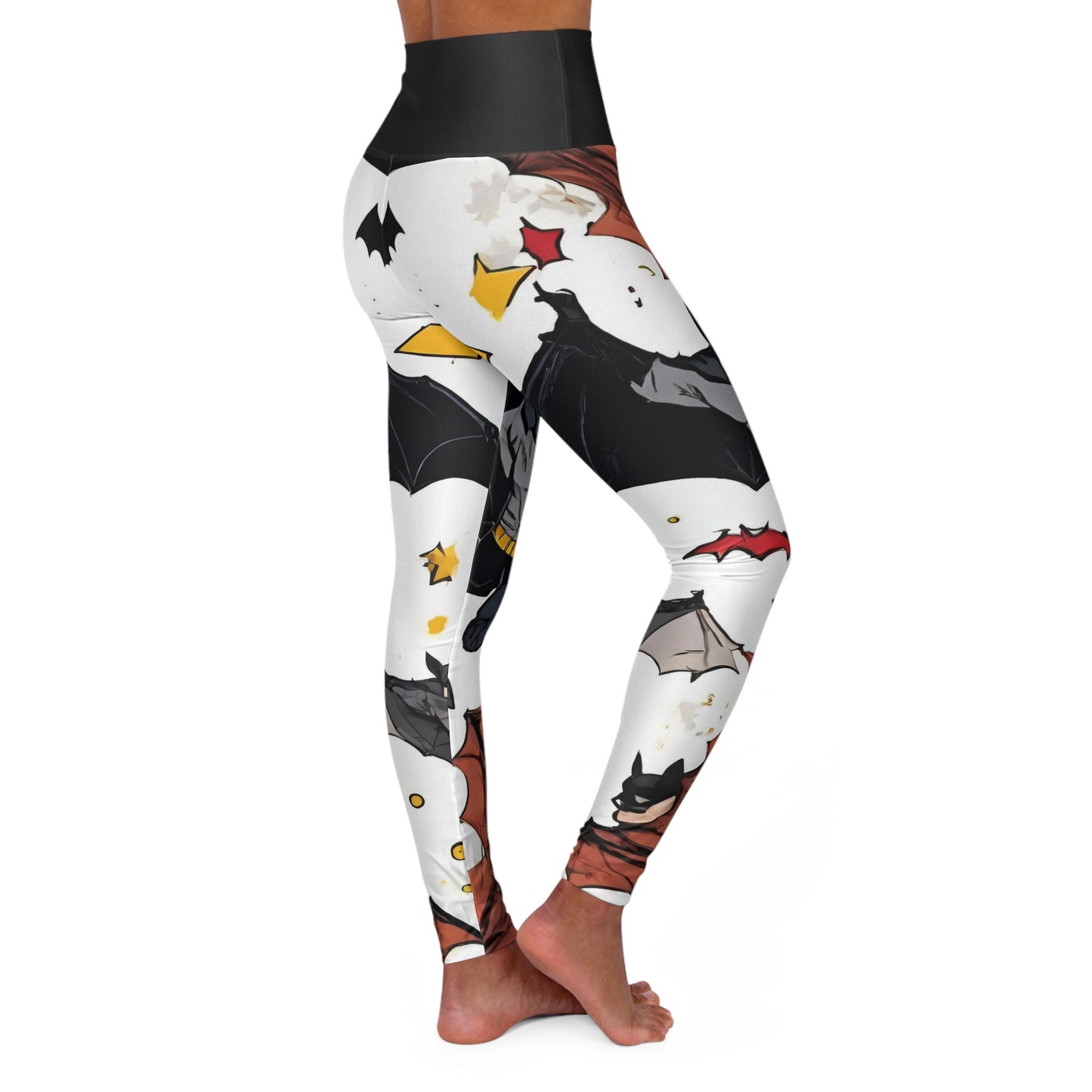 Comic Bat ~High Waisted Yoga Leggings (AOP)