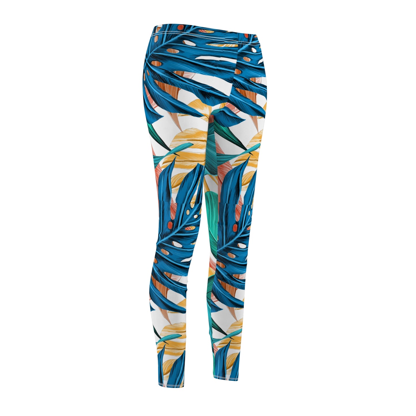 Tropical Print Women's Cut & Sew Casual Leggings