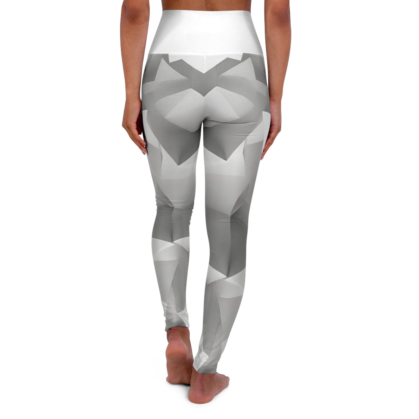 GeoGray ~High Waisted Yoga Leggings (AOP)