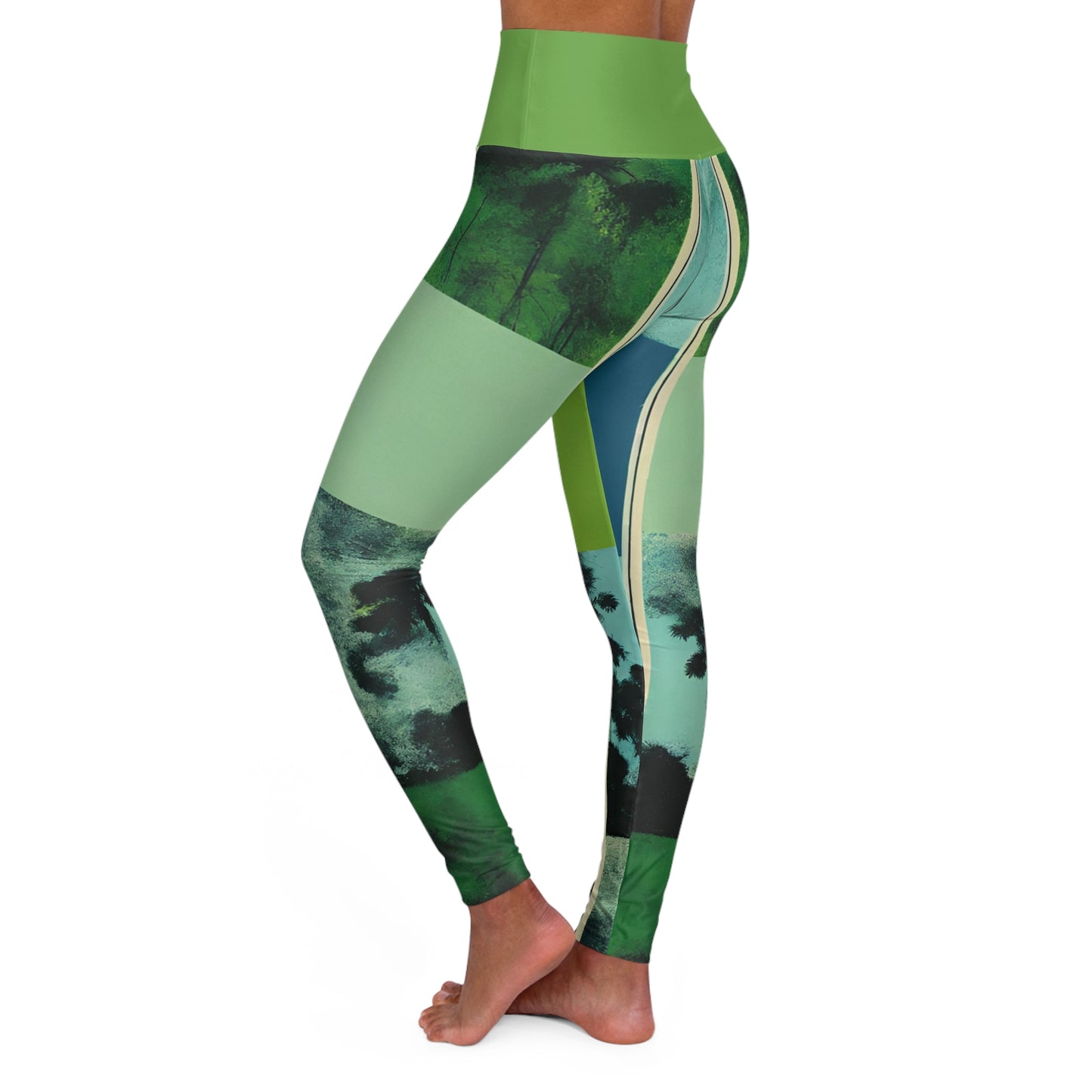 Nature Path ~High Waisted Yoga Leggings (AOP)
