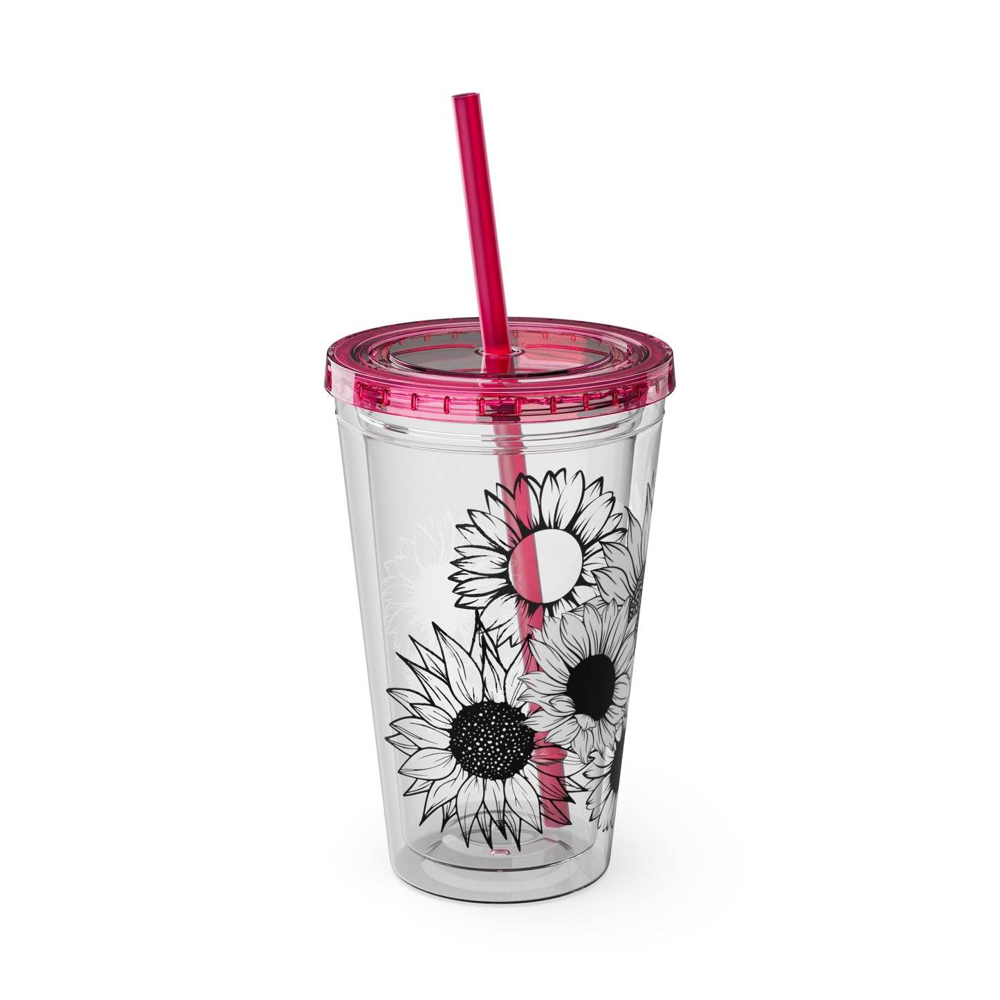 Sunflower Sunsplash ~Tumbler with Straw, 16oz