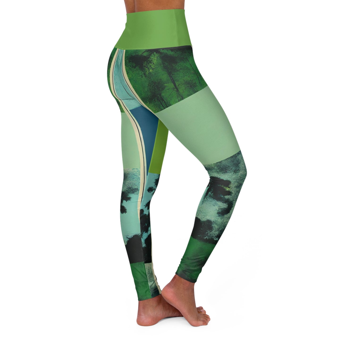Nature Path ~High Waisted Yoga Leggings (AOP)
