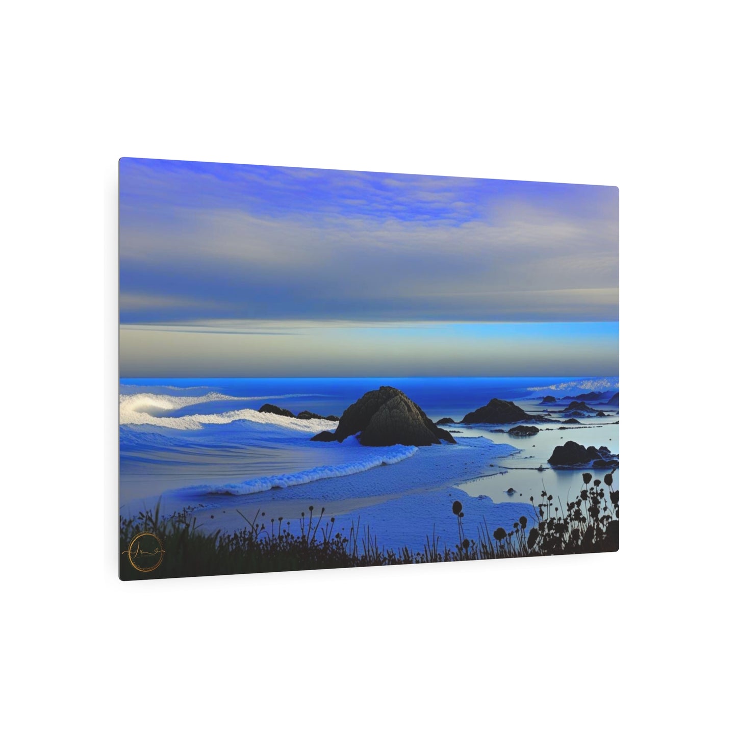 Deep Blue-Metal Art Sign